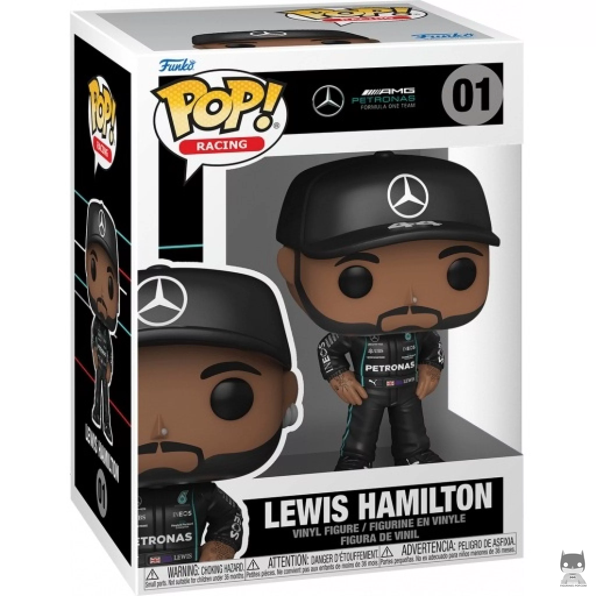 Figura Funko Pop! Lewis Hamilton (Mercedes-AMG Petronas) en su caja