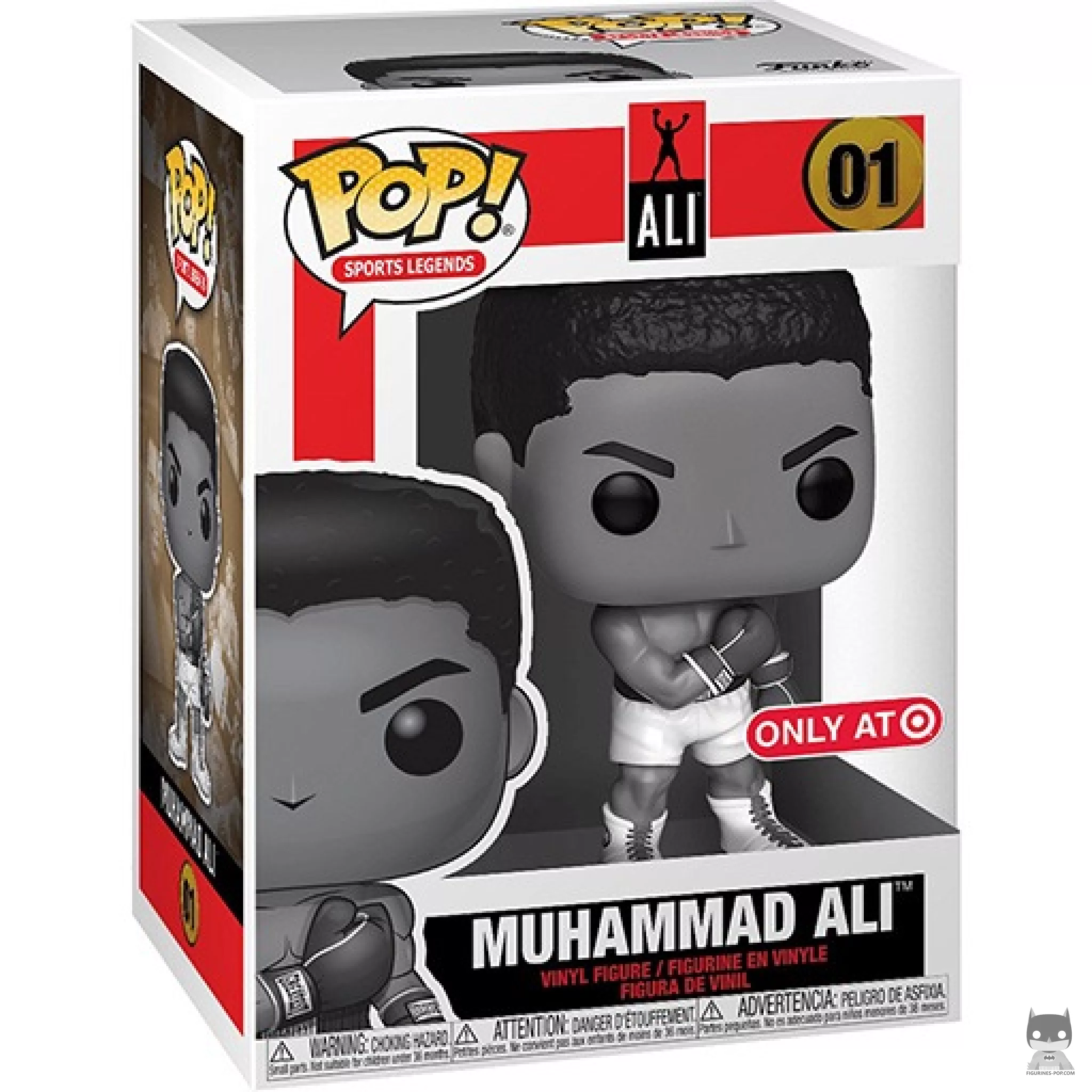 Figura Funko Pop! Muhammad Ali (Blanco y negro) en su caja