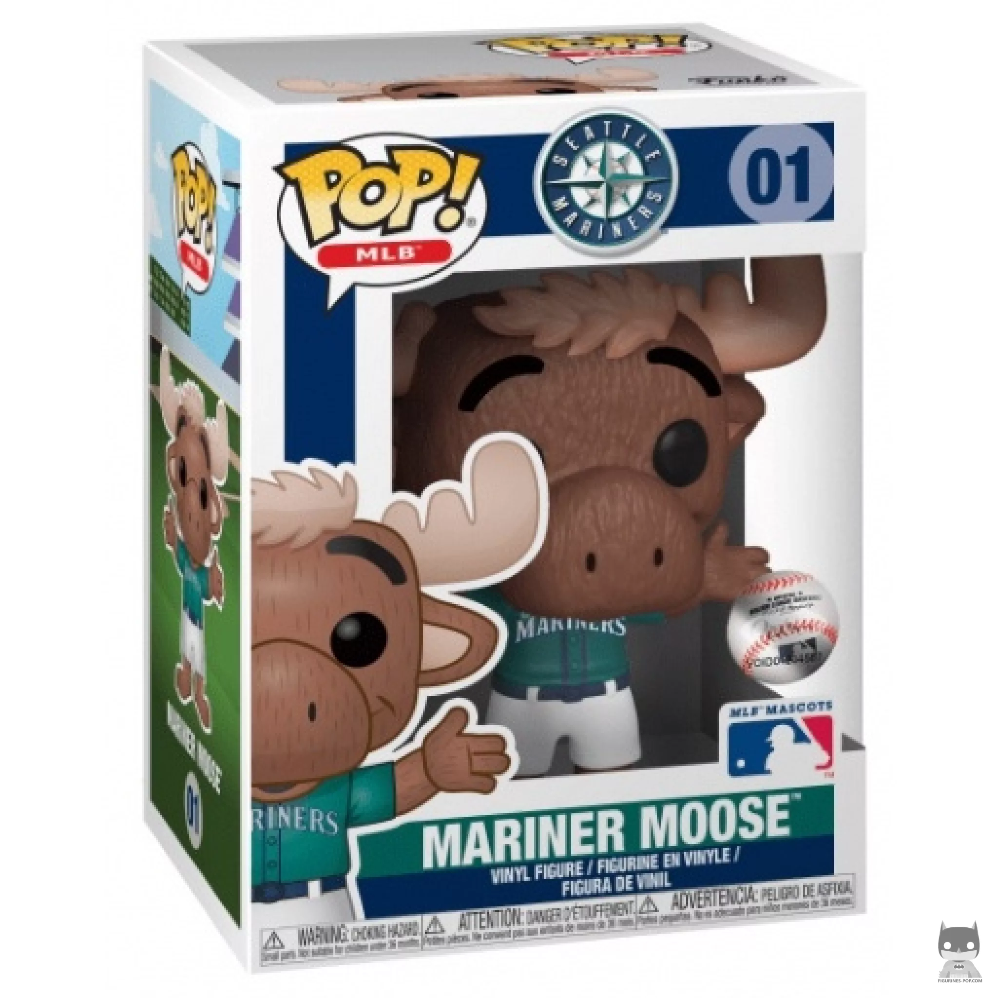 Figura Funko Pop! Mariner Moose (Verde Northwest) en su caja