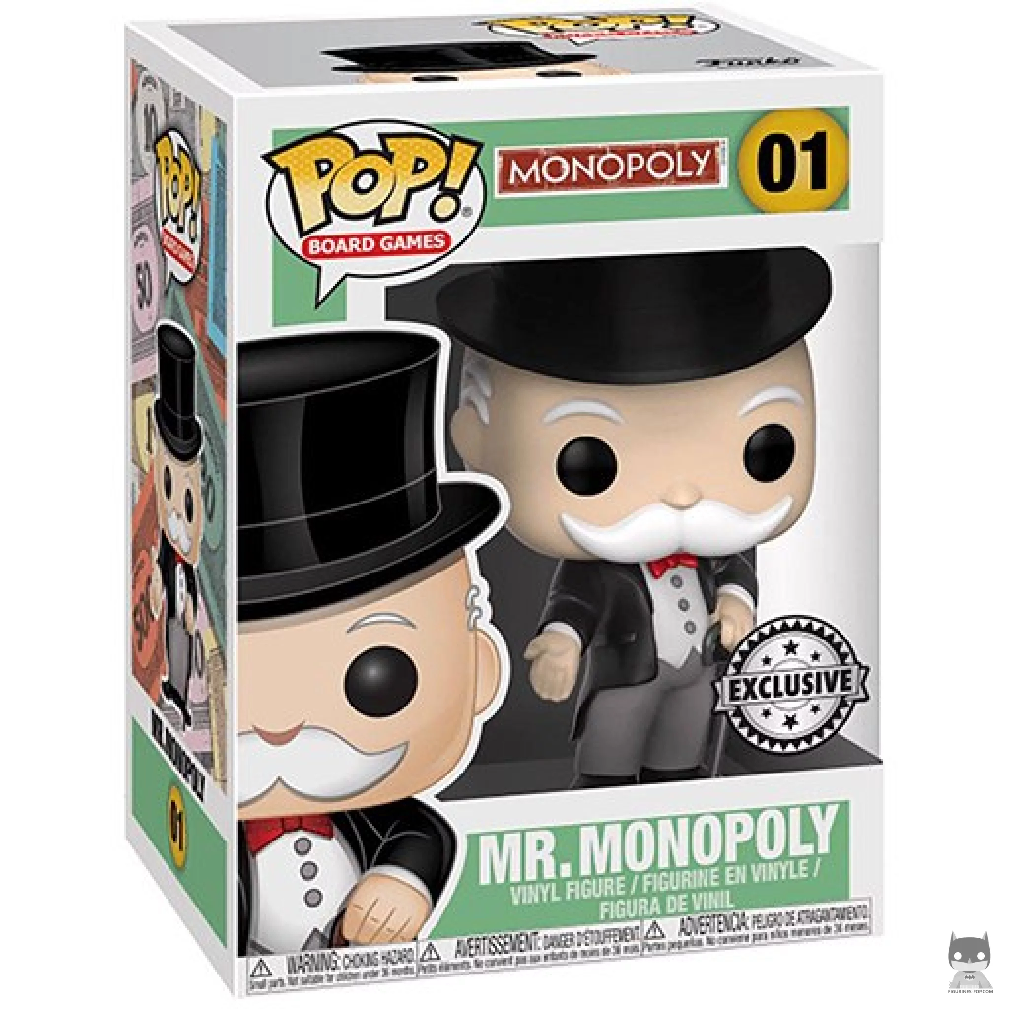 Figura Funko Pop! Mr. Monopoly en su caja
