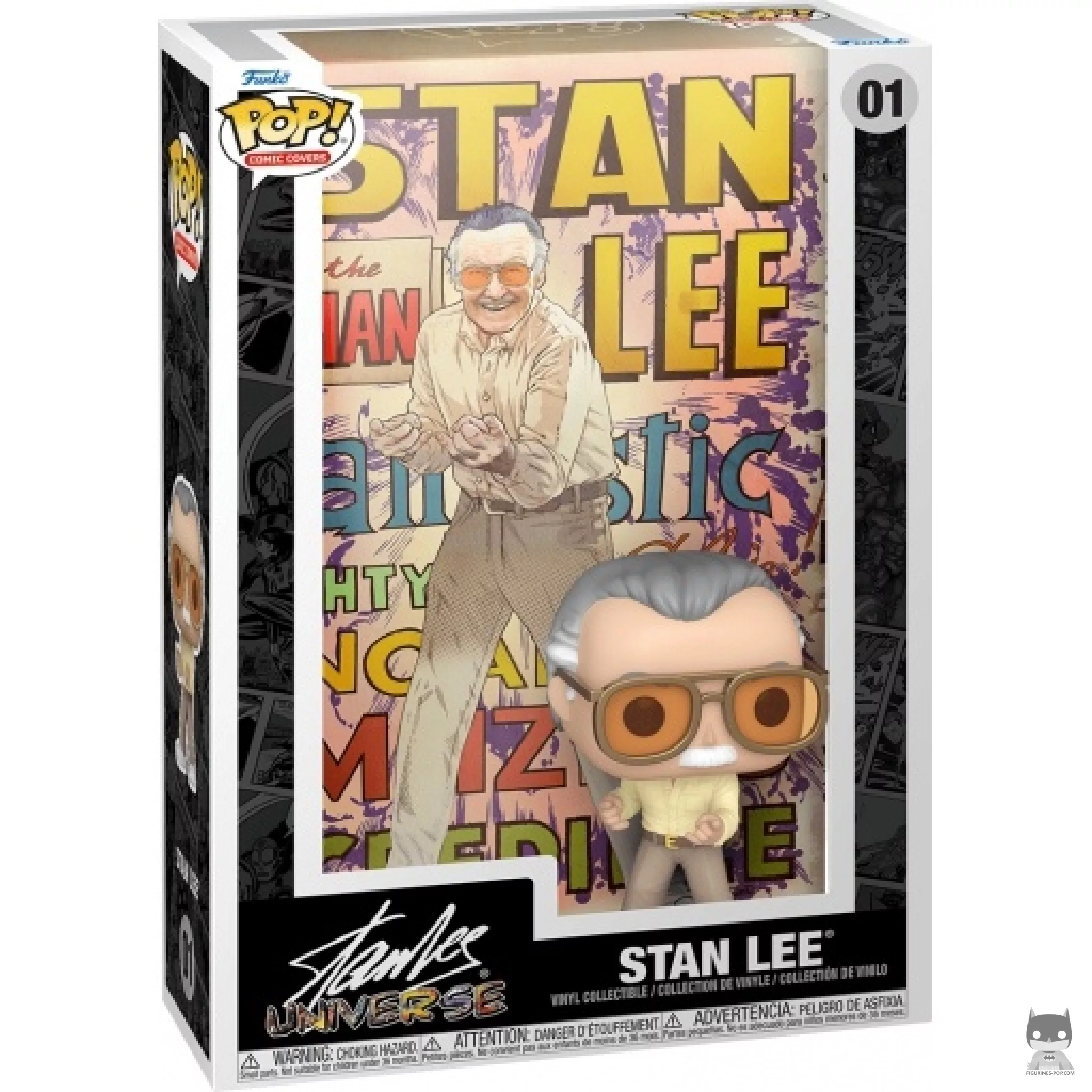 Figura Funko Pop! Stan Lee (Portadas de cómic) en su caja