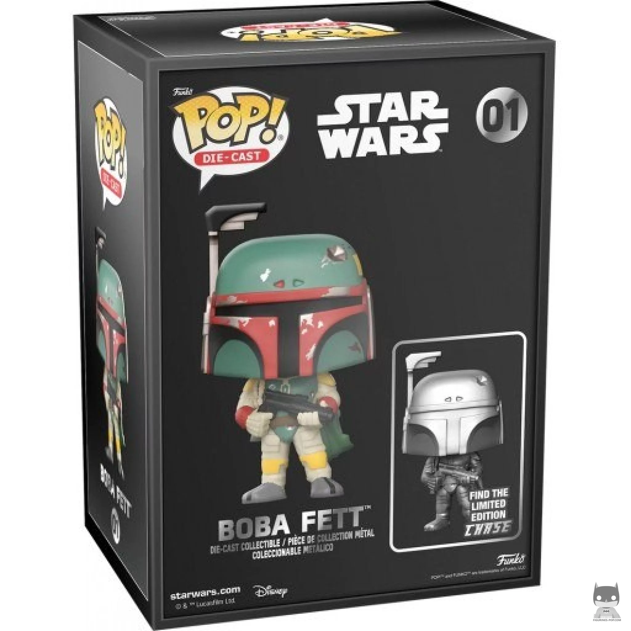 Figura Funko Pop! Boba Fett (Chase & Metalizado) en su caja