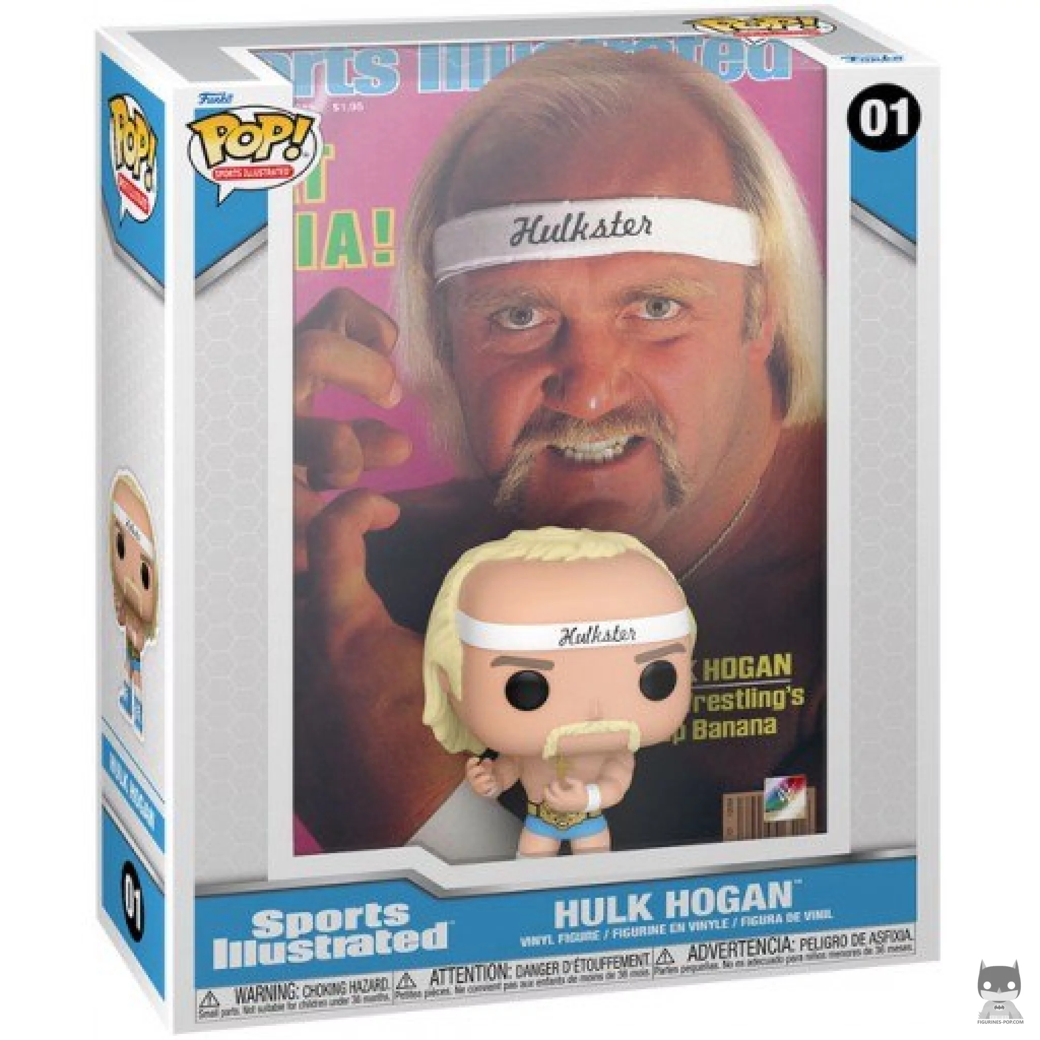 Figura Funko Pop! Portada de Sports Illustrated: Hulk Hogan en su caja