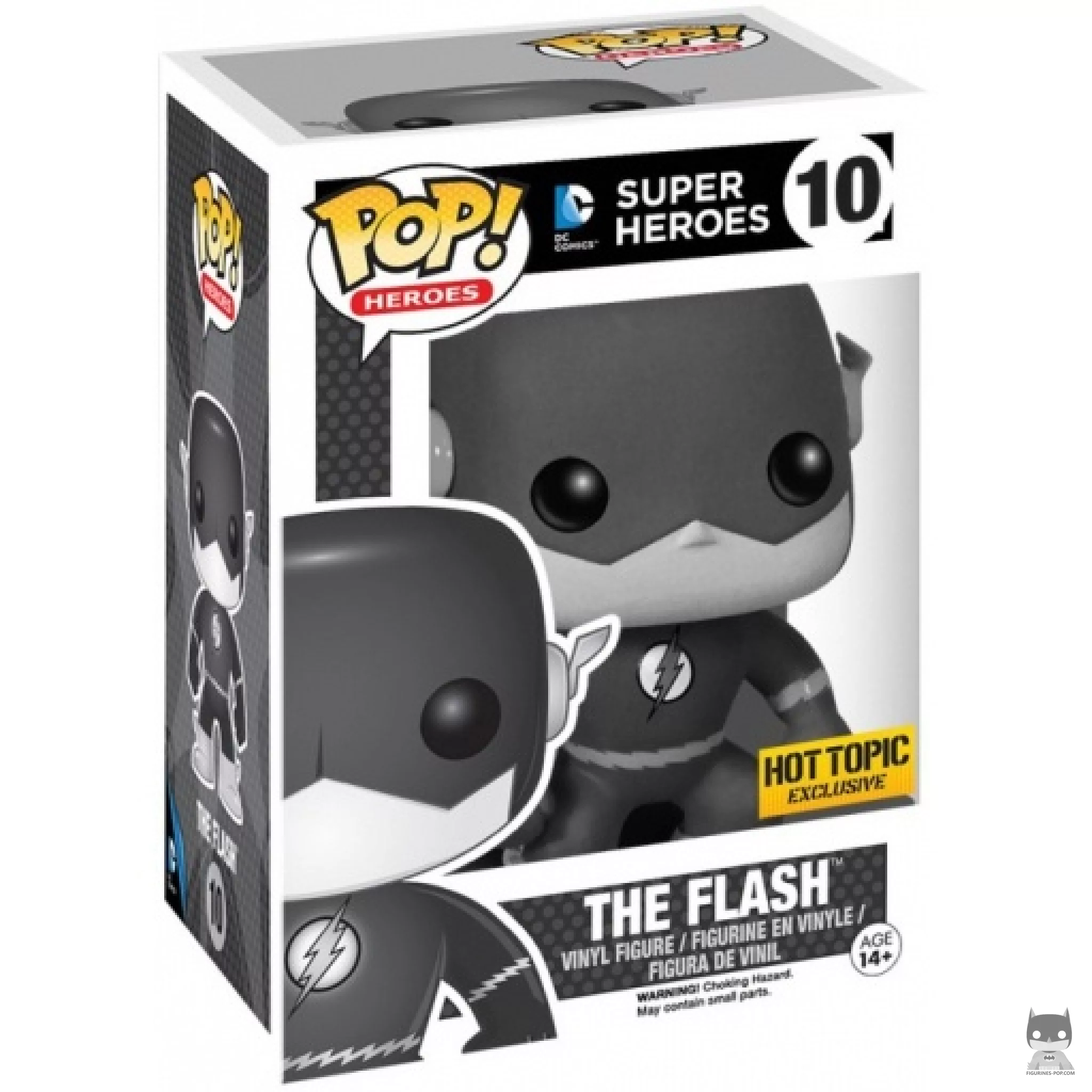Figura Funko Pop! Flash (Blanco y negro) en su caja