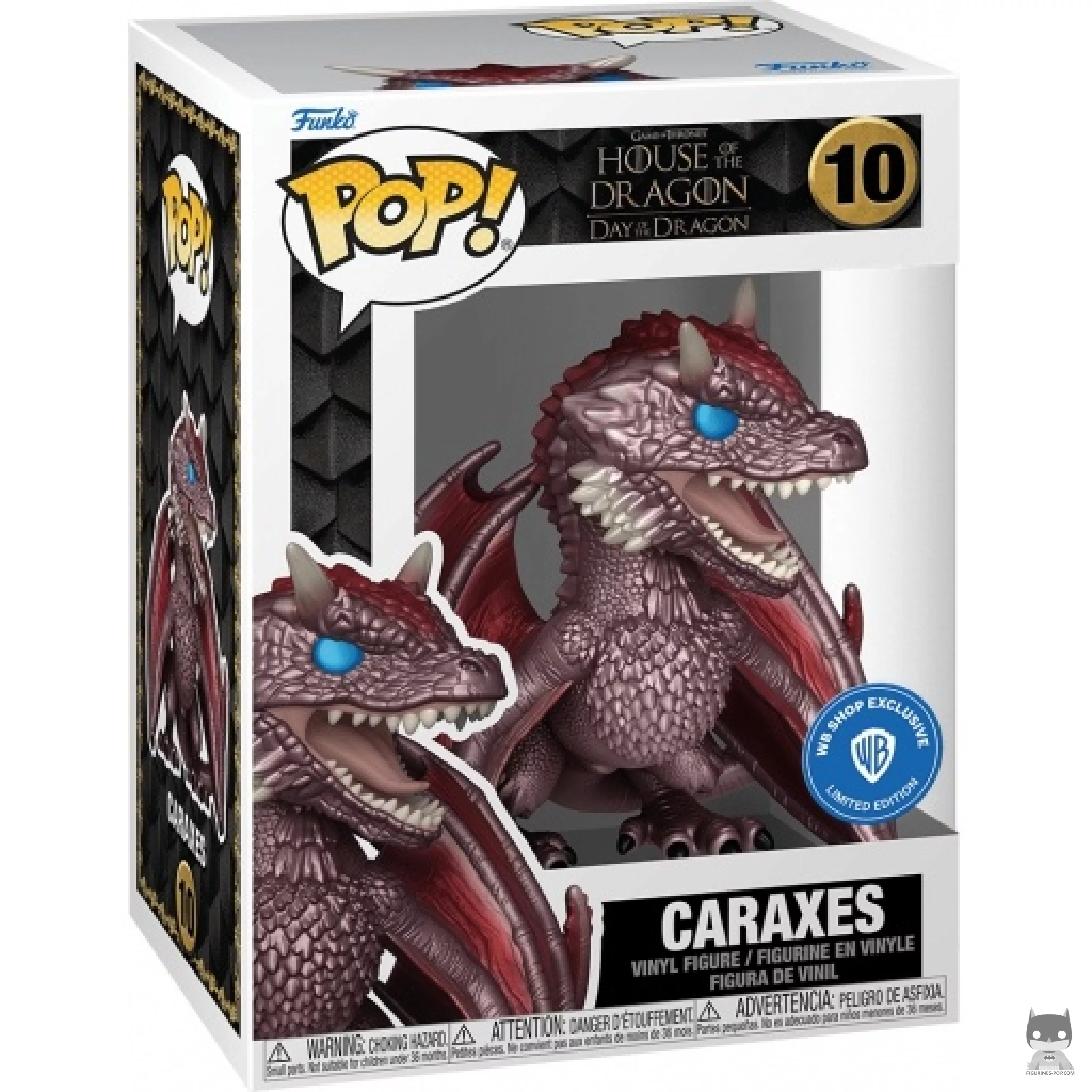 Figura Funko Pop! Caraxes (Metalizado) en su caja