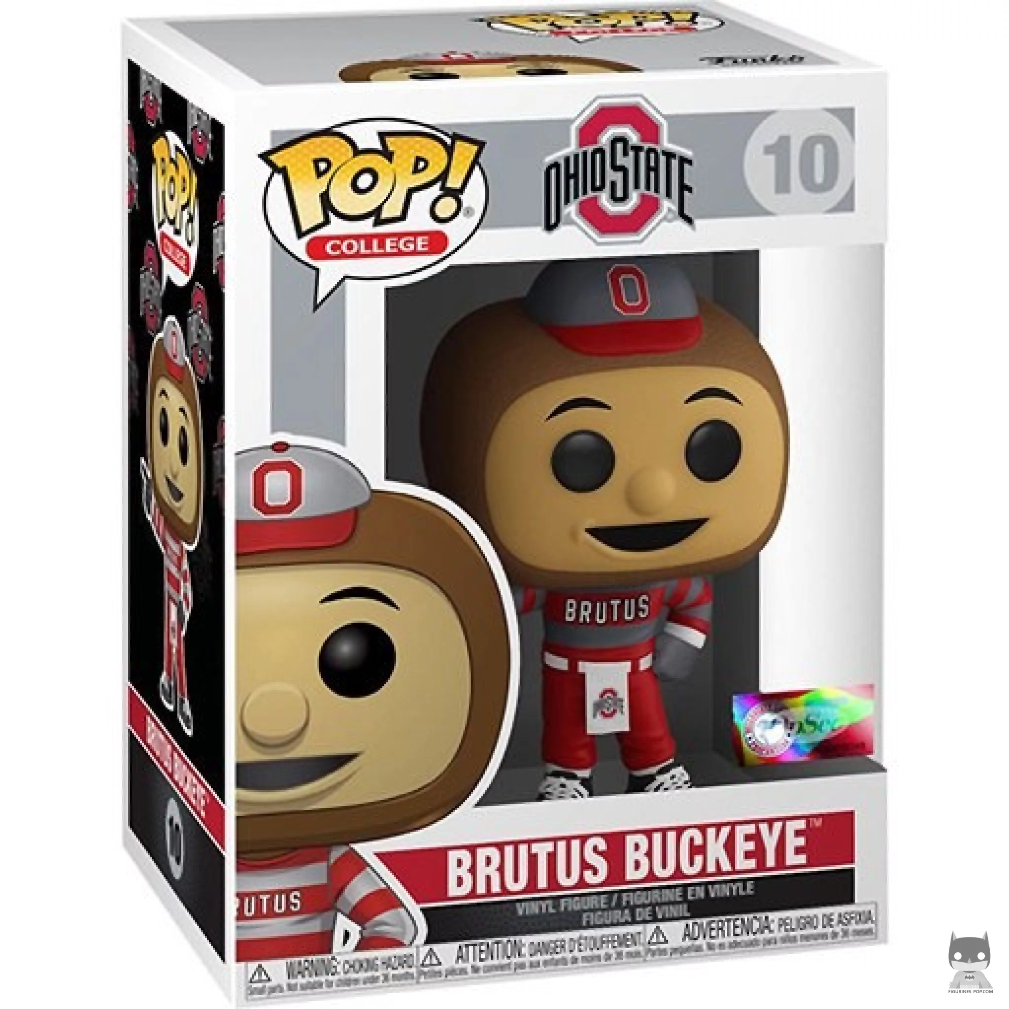 Figura Funko Pop! Brutus Buckeye (Ohio State) en su caja