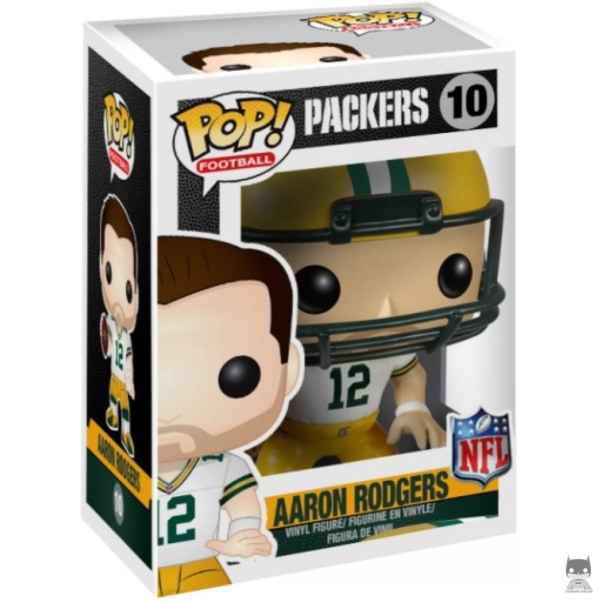 Figura Funko Pop! Aaron Rodgers en su caja