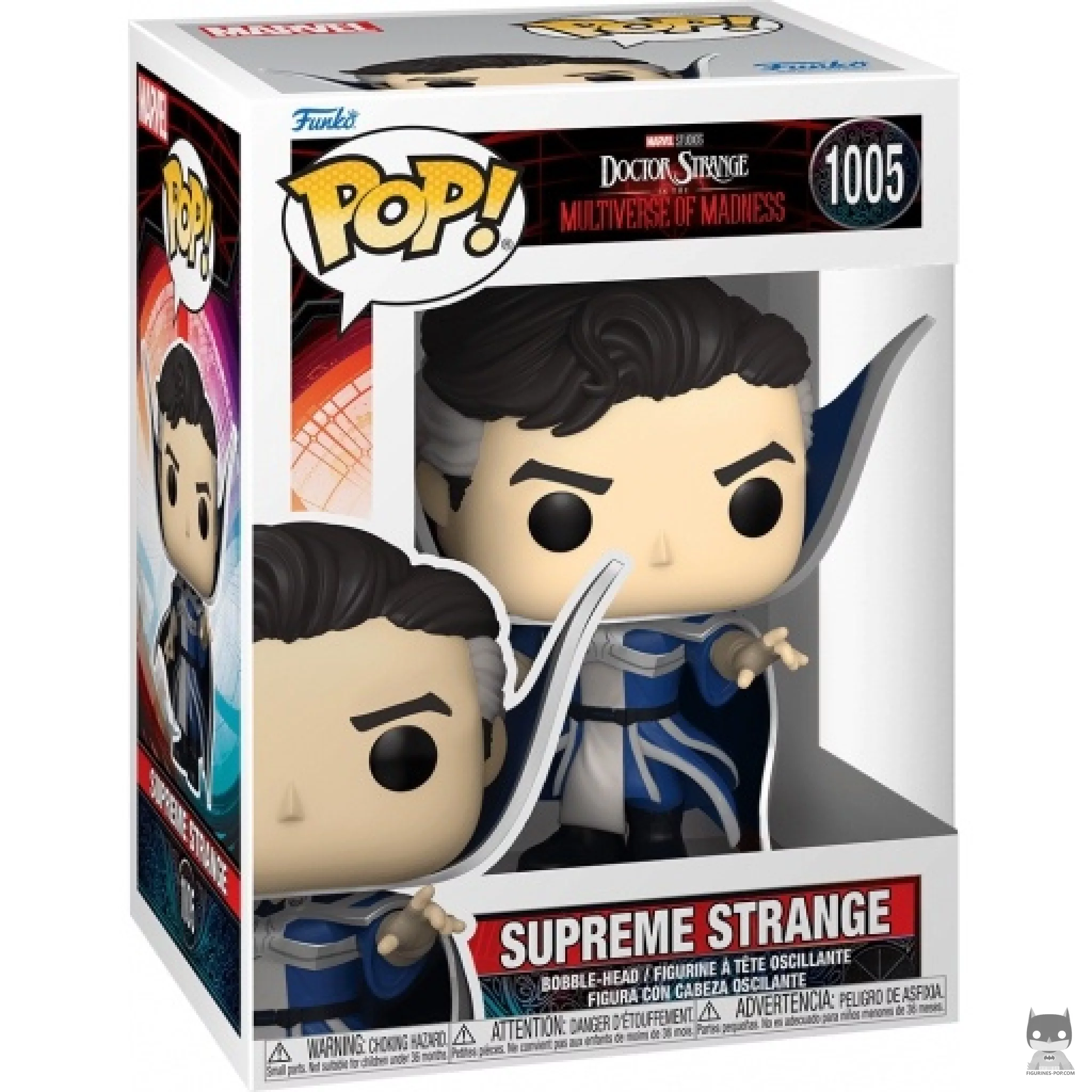 Figura Funko Pop! Strange supremo en su caja