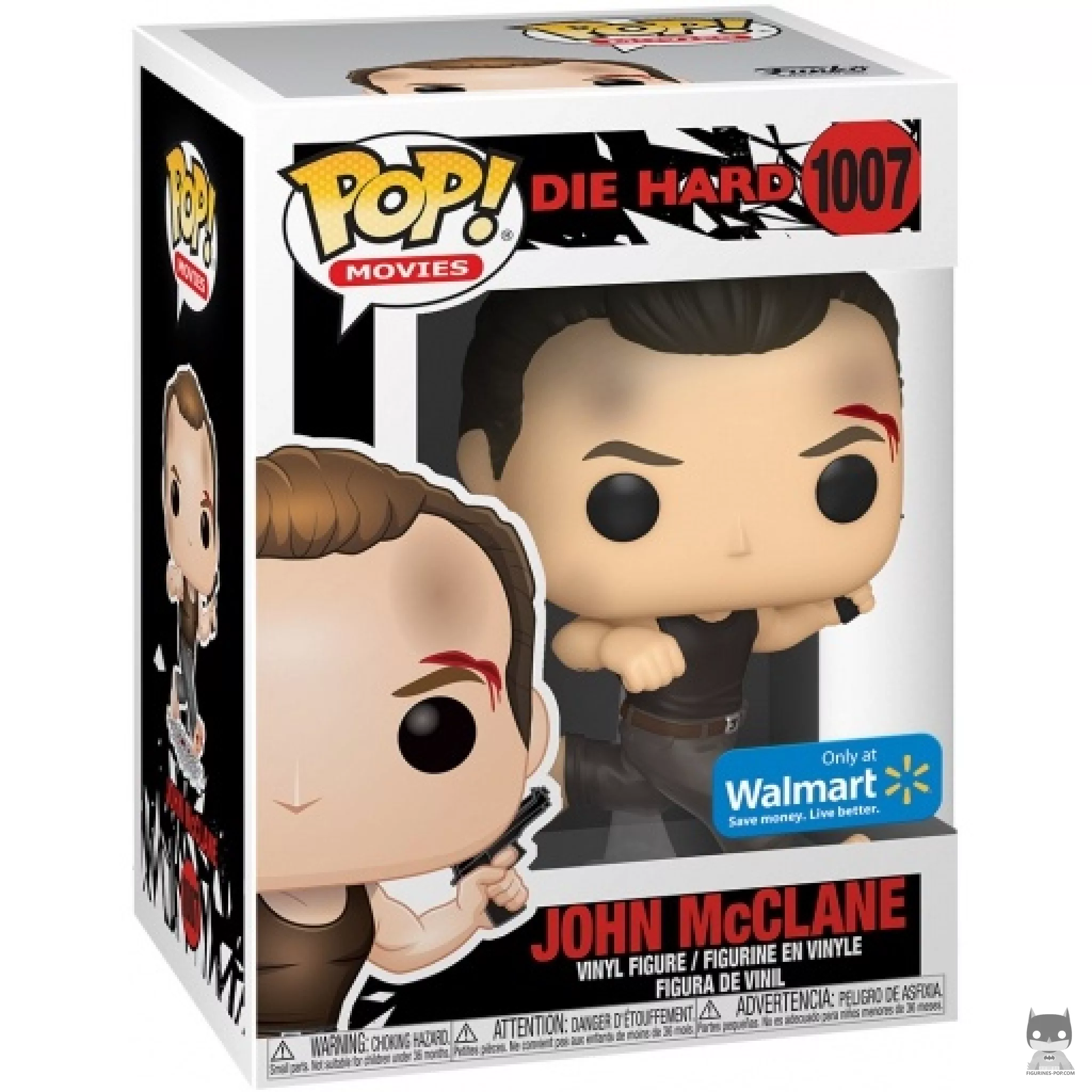 Figura Funko Pop! John McClane con camiseta de tirantes oscura en su caja