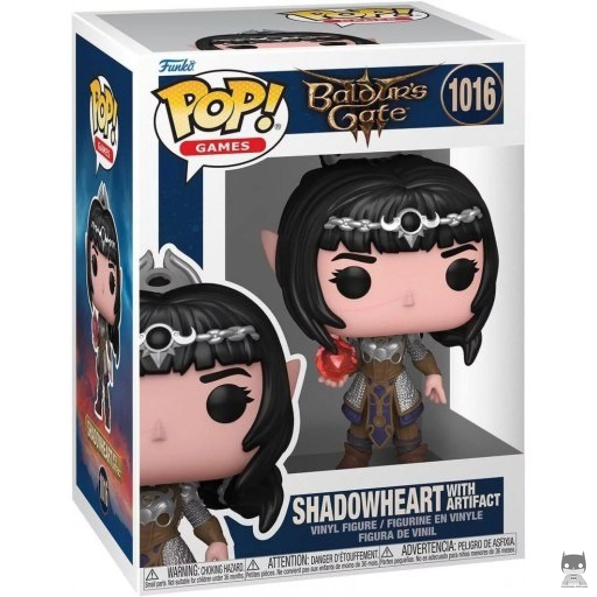 Figura Funko Pop! Corazón Sombrío con el artefacto en su caja