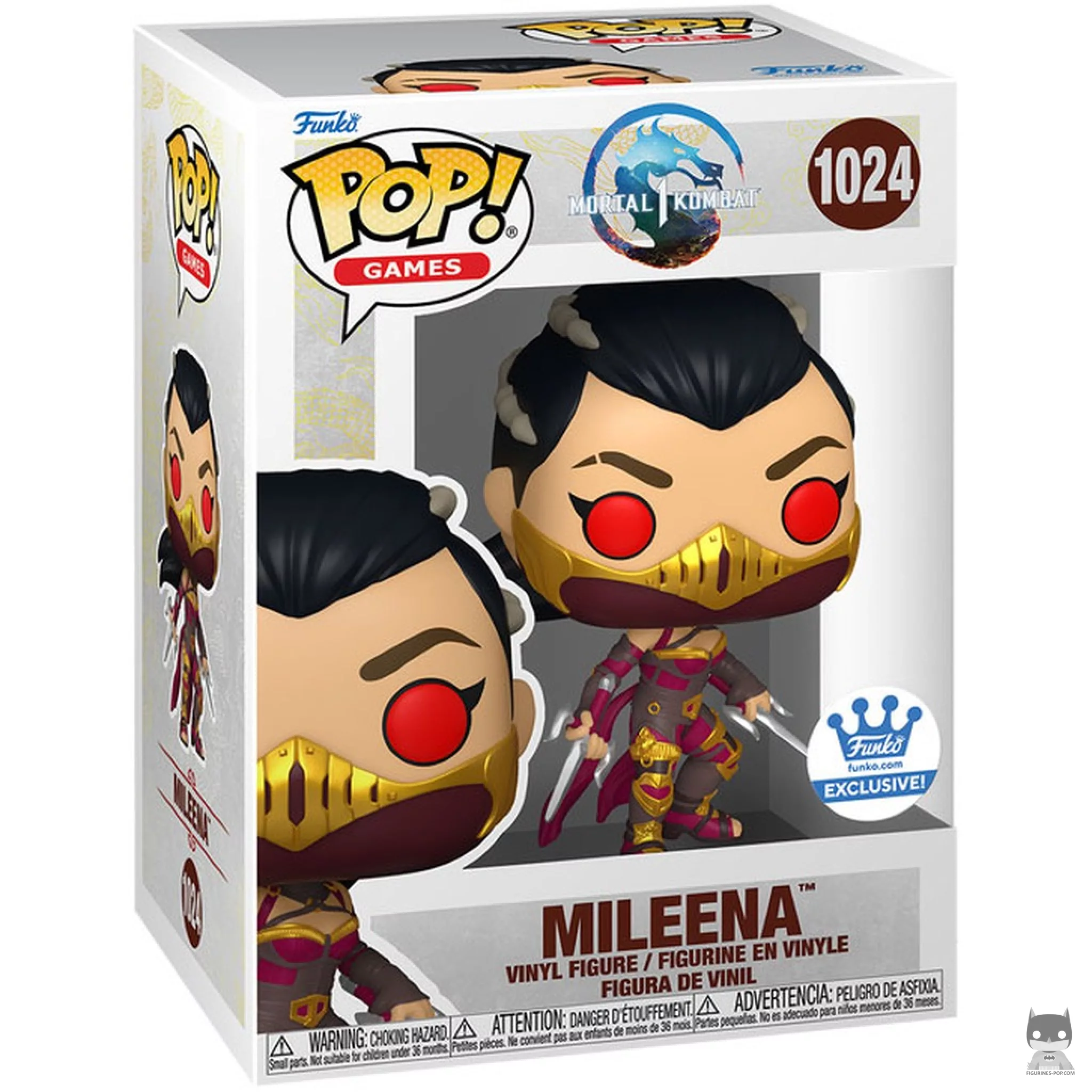 Figura Funko Pop! Mileena (Mortal Kombat 1) en su caja