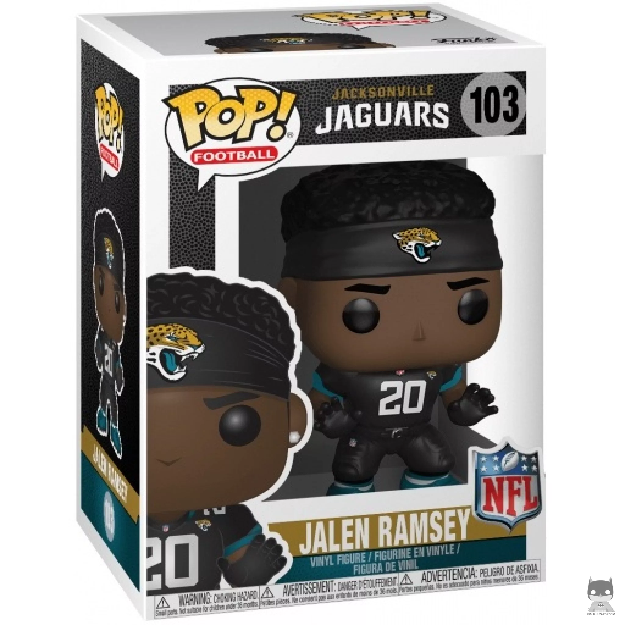 Figura Funko Pop! Jalen Ramsey en su caja