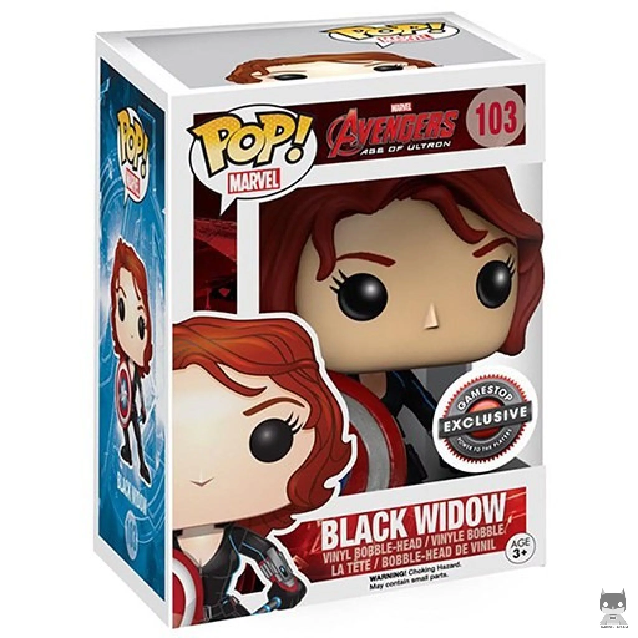 Figura Funko Pop! Viuda Negra (con escudo) en su caja
