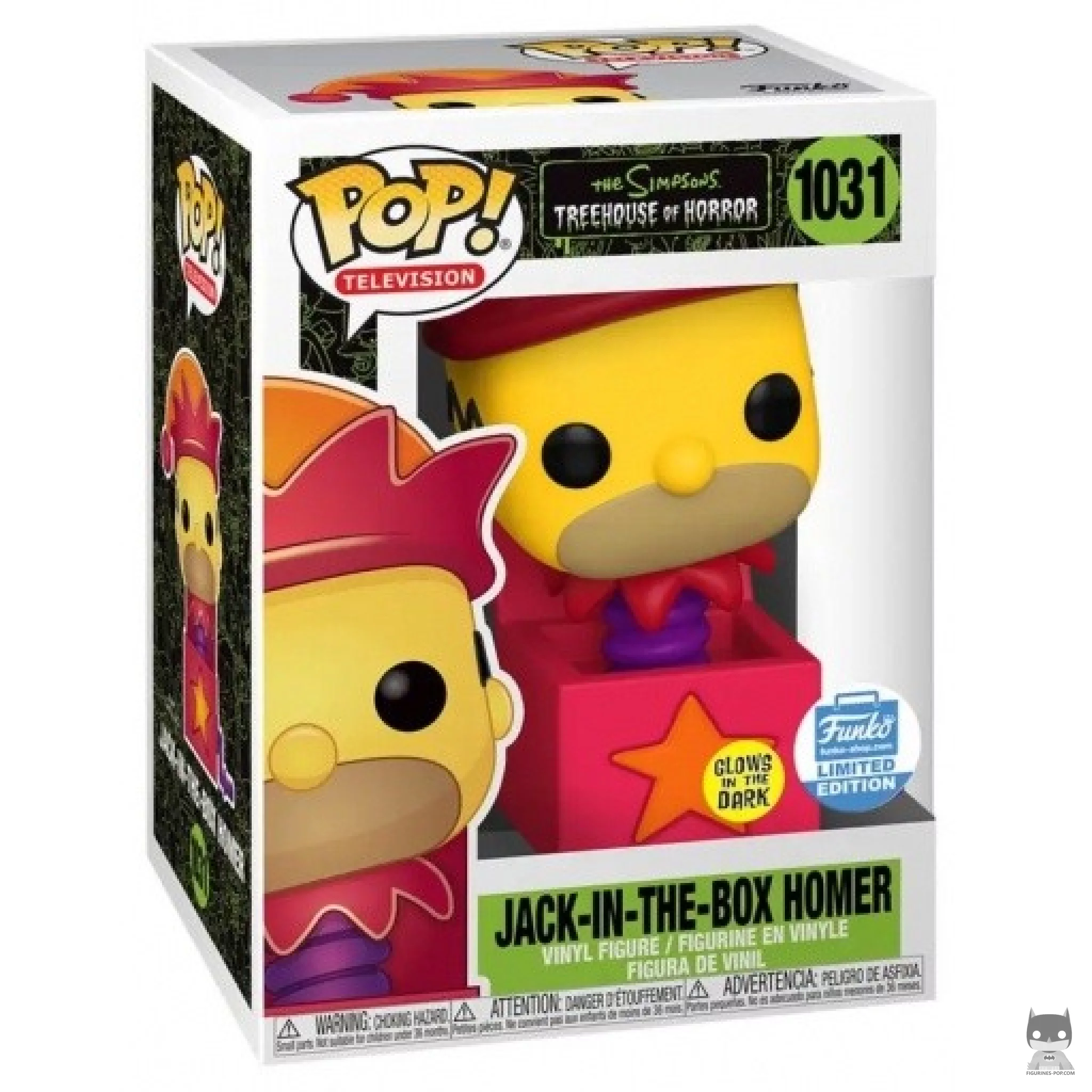 Figura Funko Pop! Homer Simpson (Brilla en la oscuridad) en su caja