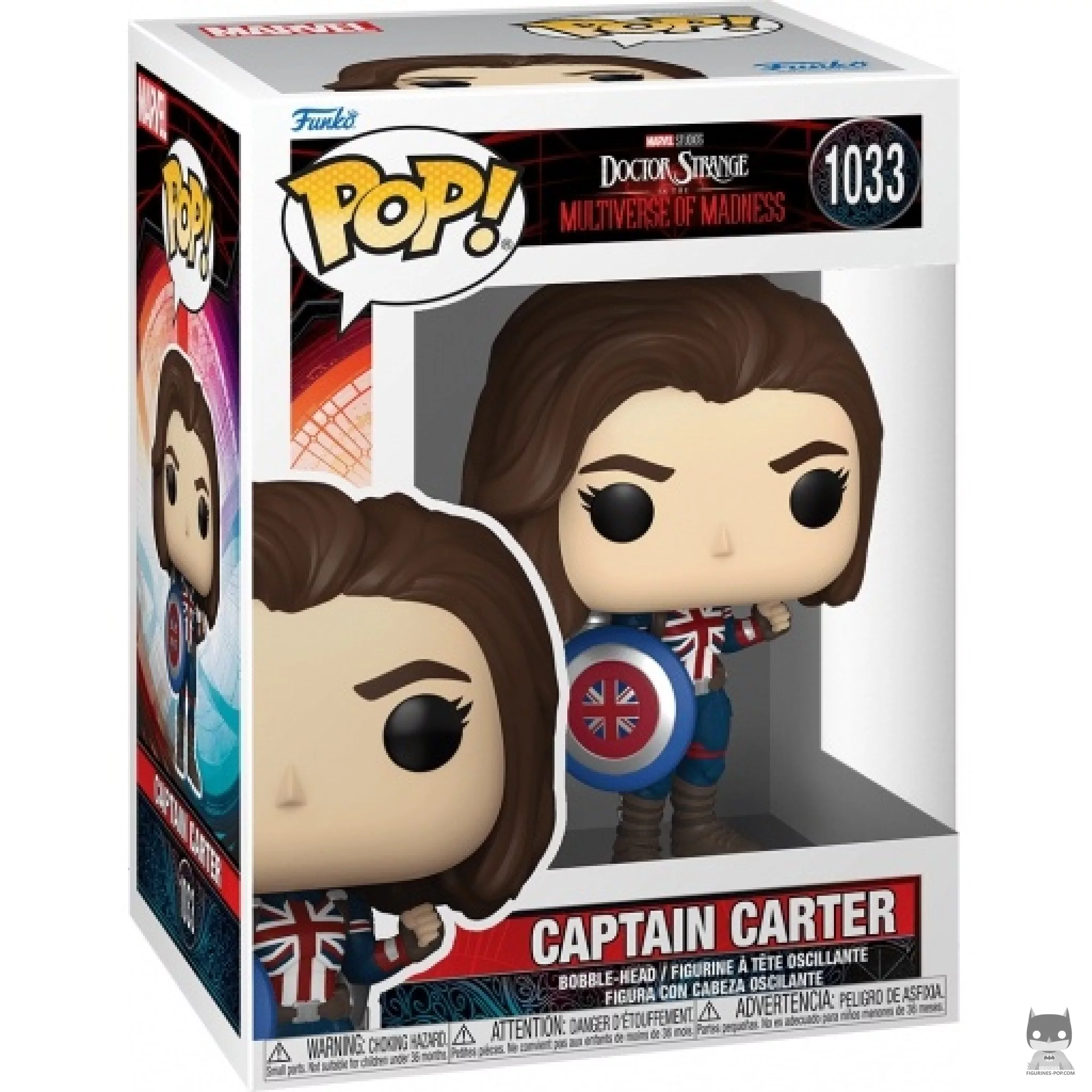 Figura Funko Pop! Capitana Carter en su caja