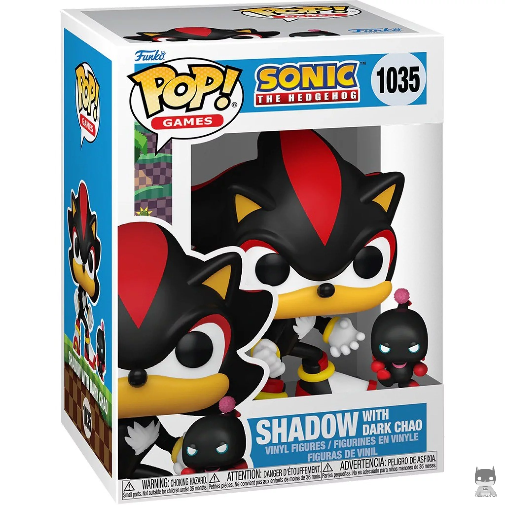 Figura Funko Pop! Shadow con Chao oscuro en su caja