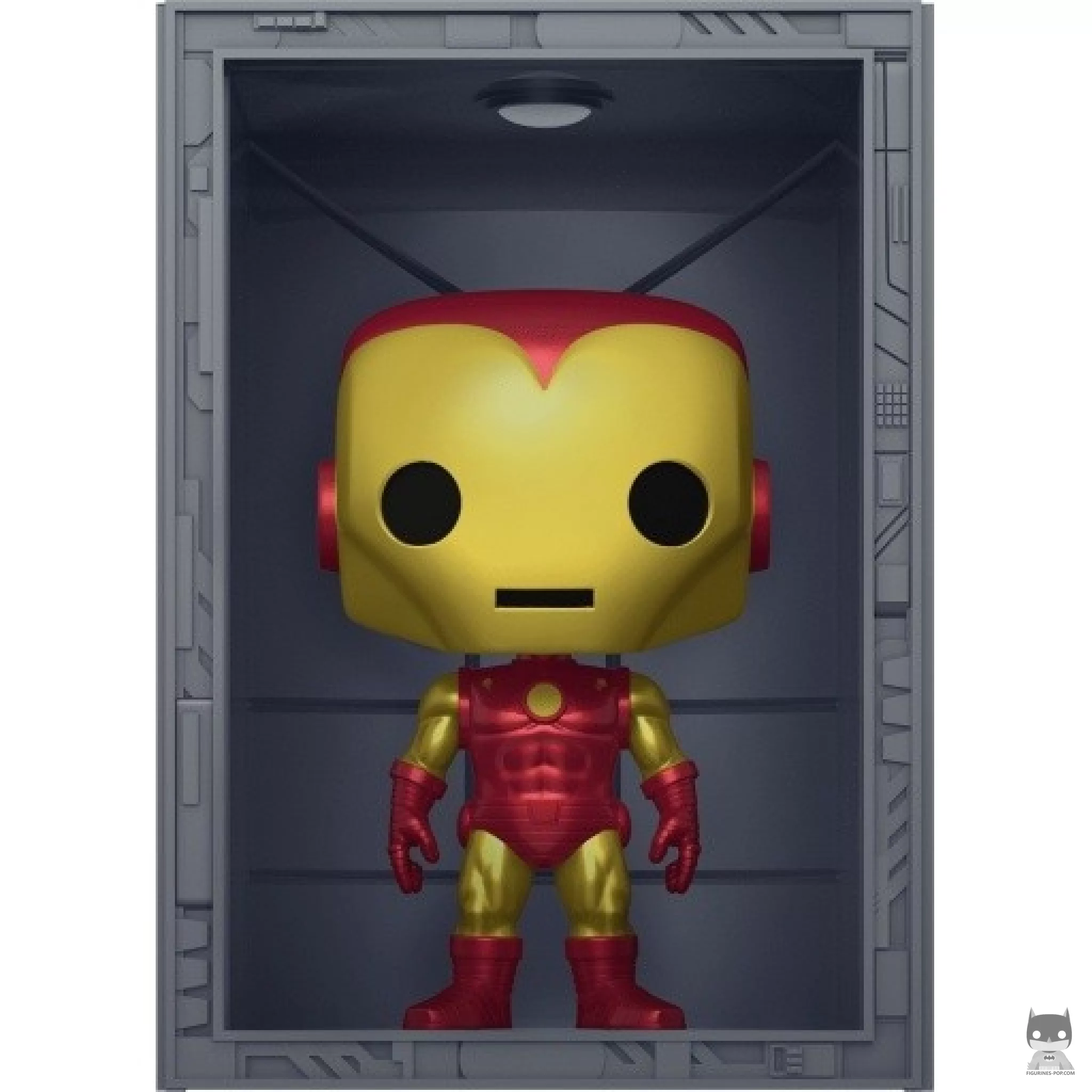 Figura Funko Pop! Sala de las Armaduras: Iron Man Modelo 4 (Metalizado) (Marvel Comics)