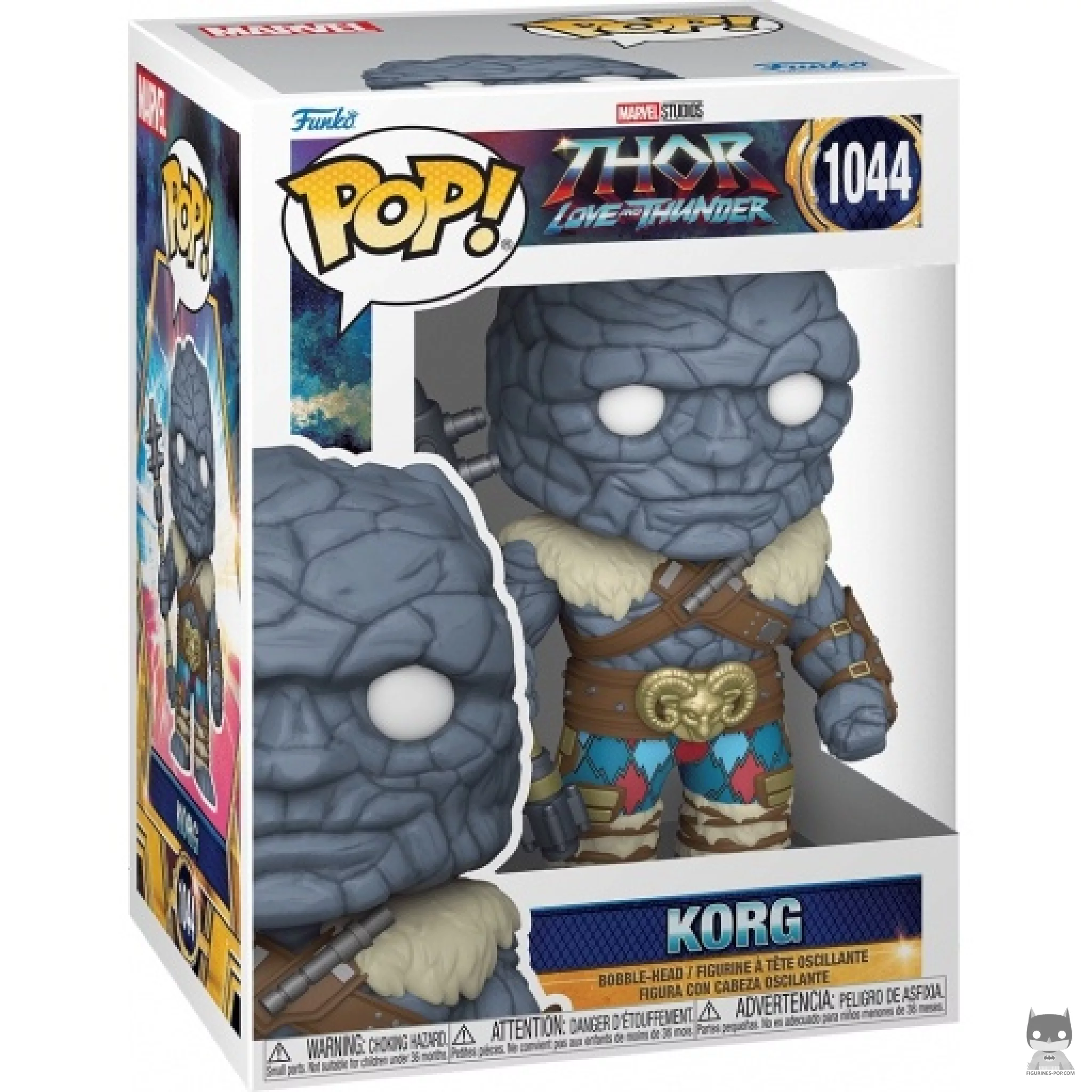 Figura Funko Pop! Korg en su caja