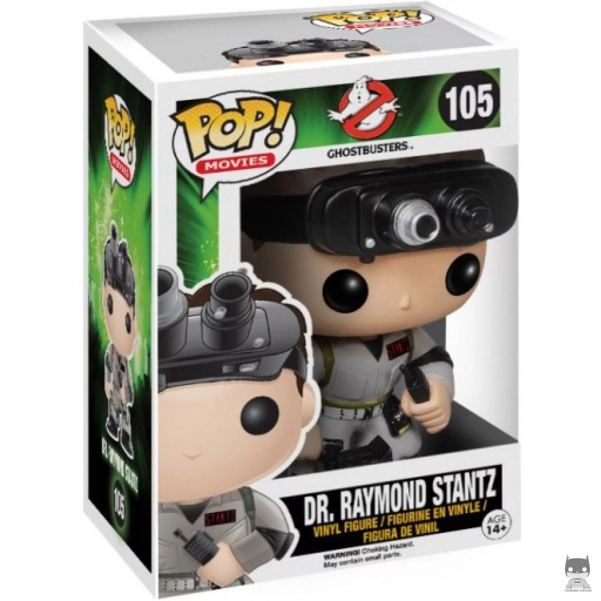 Figura Funko Pop! Dr. Raymond Stantz en su caja