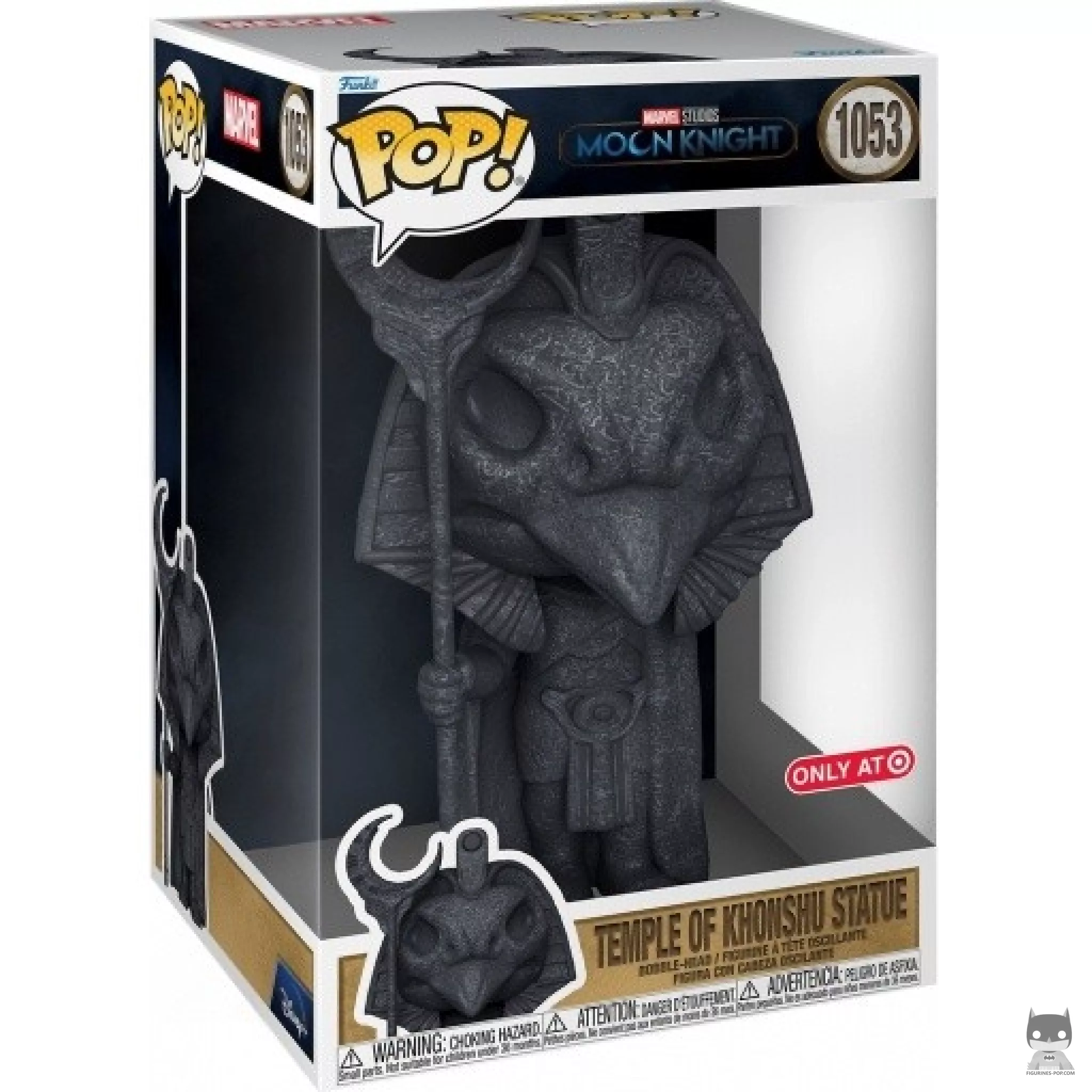 Figura Funko Pop! Estatua del templo de Khonshu (Supersized) en su caja
