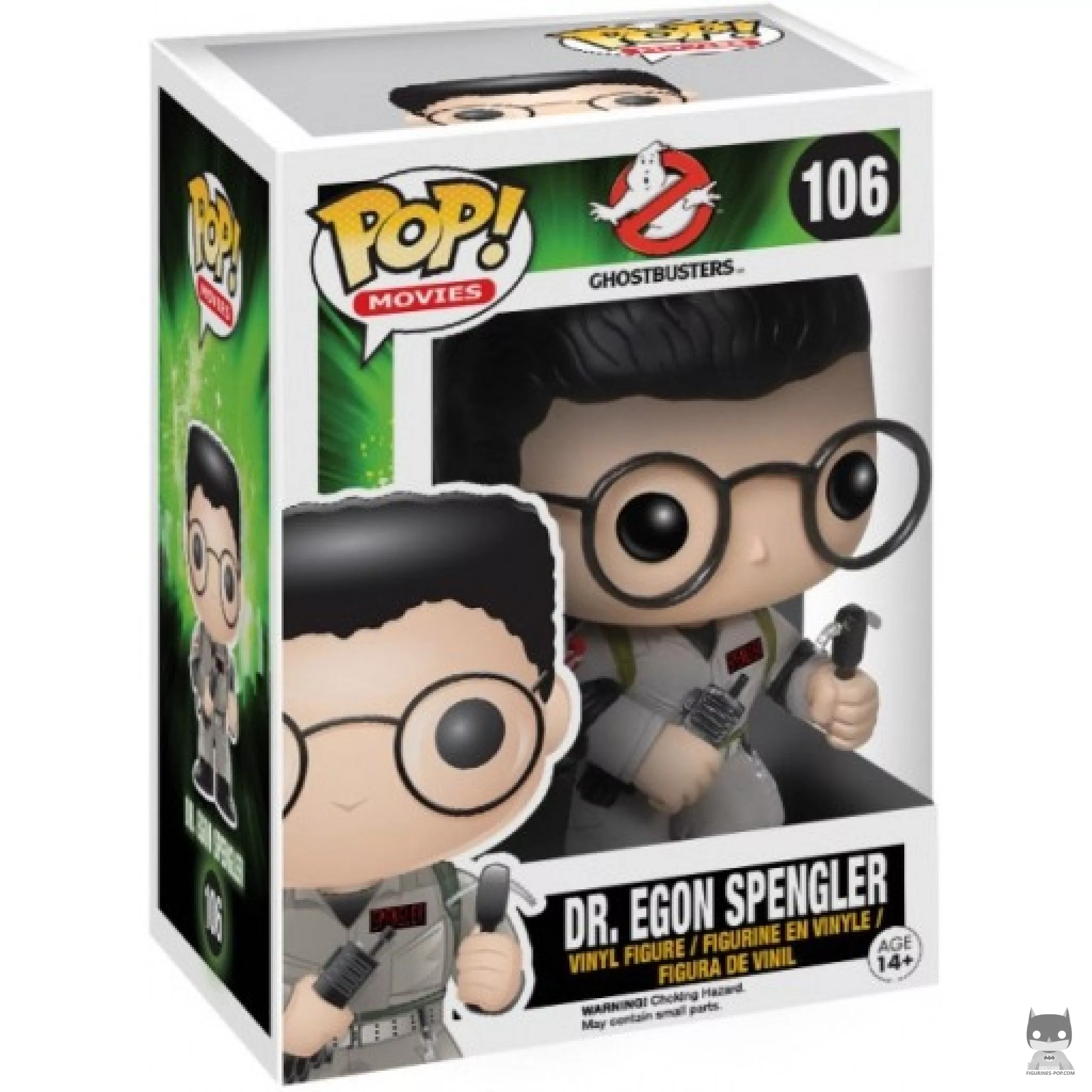 Figura Funko Pop! Dr. Egon Spengler en su caja