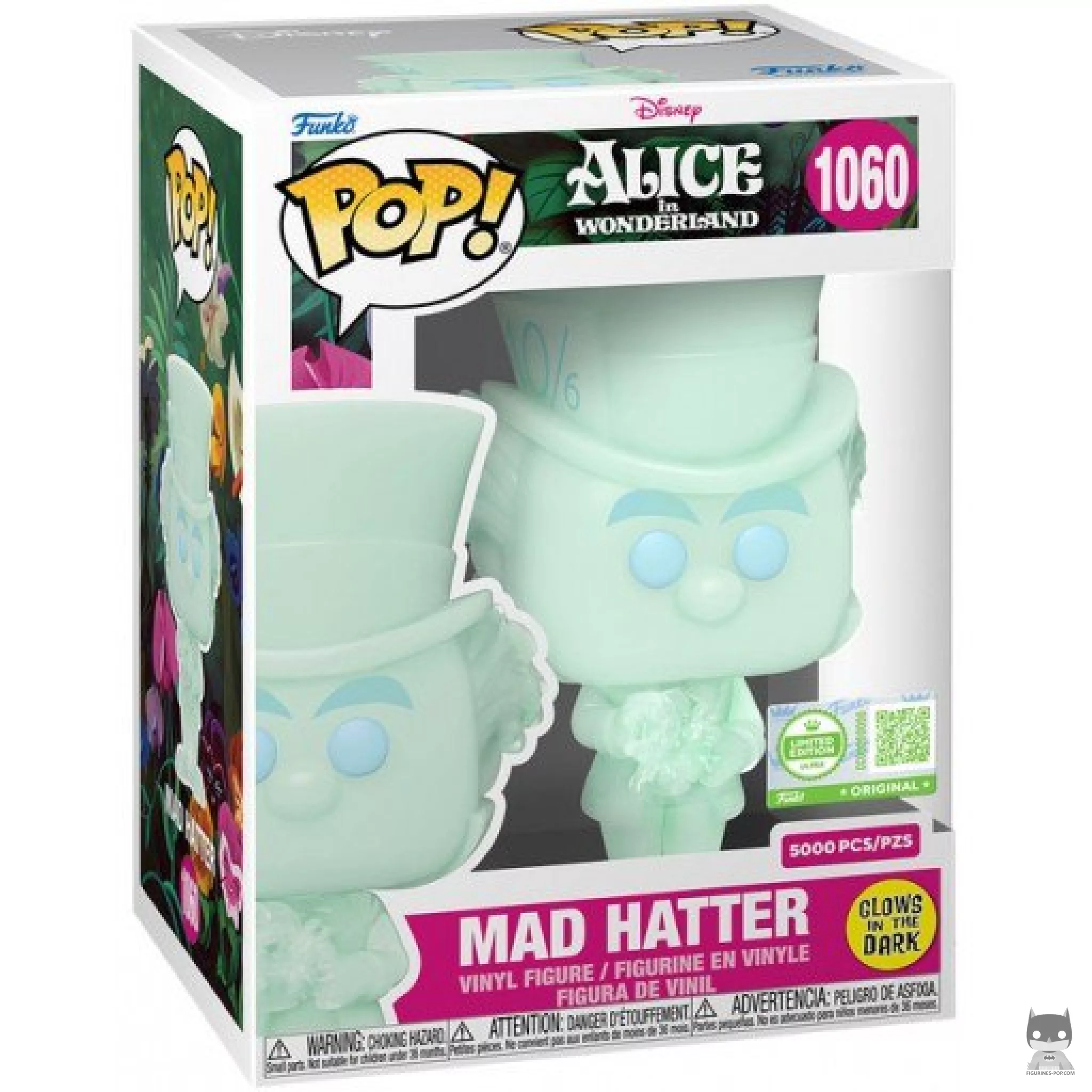 Figura Funko Pop! Sombrerero Loco (Brilla en la oscuridad) en su caja