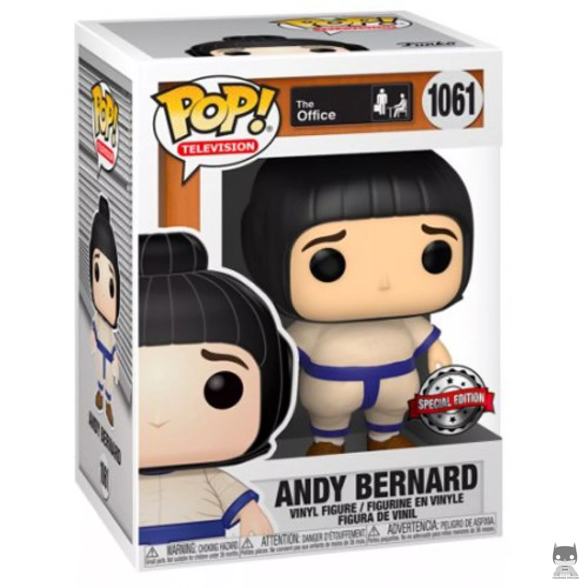 Figura Funko Pop! Andy Bernard en su caja