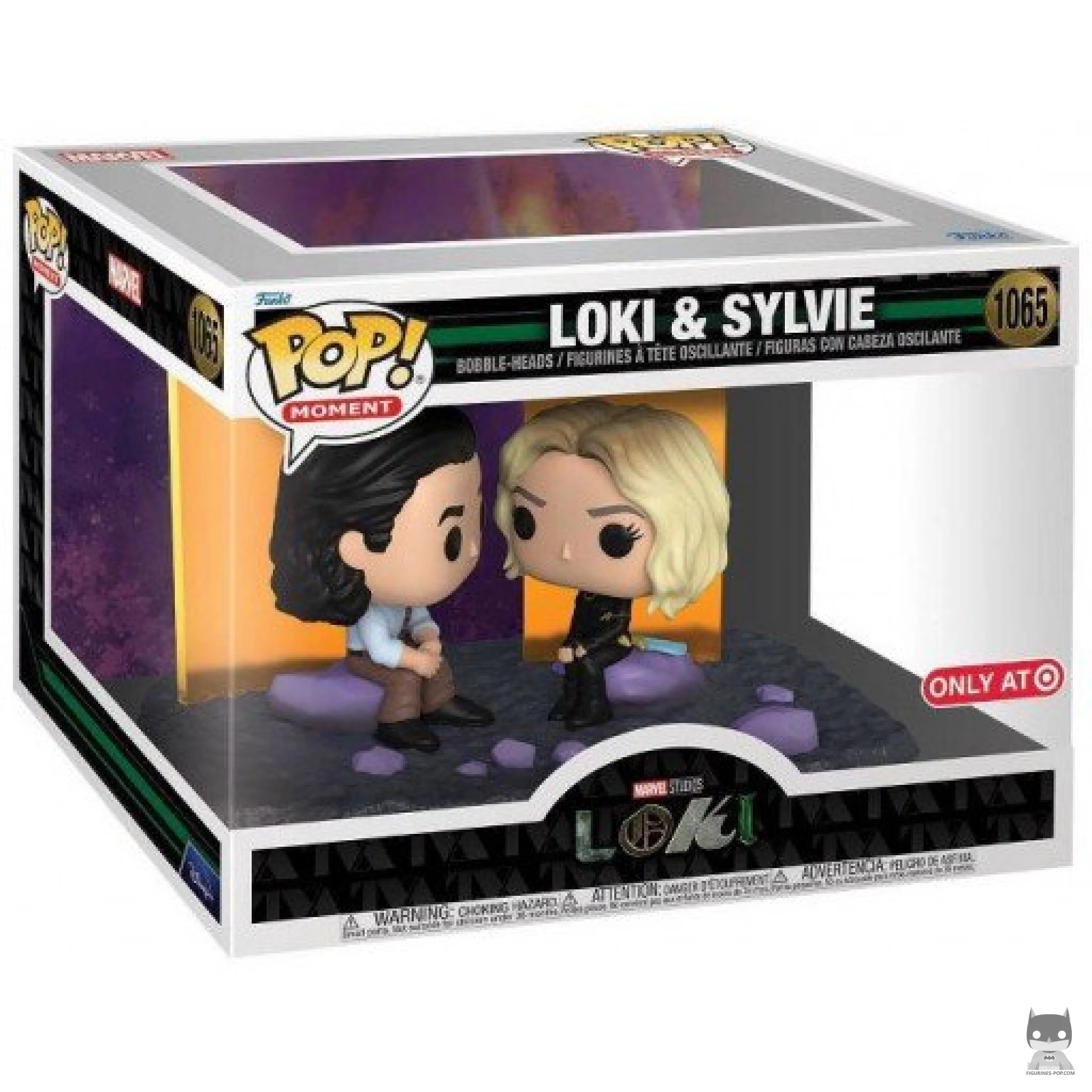Figura Funko Pop! Loki & Sylvie en su caja