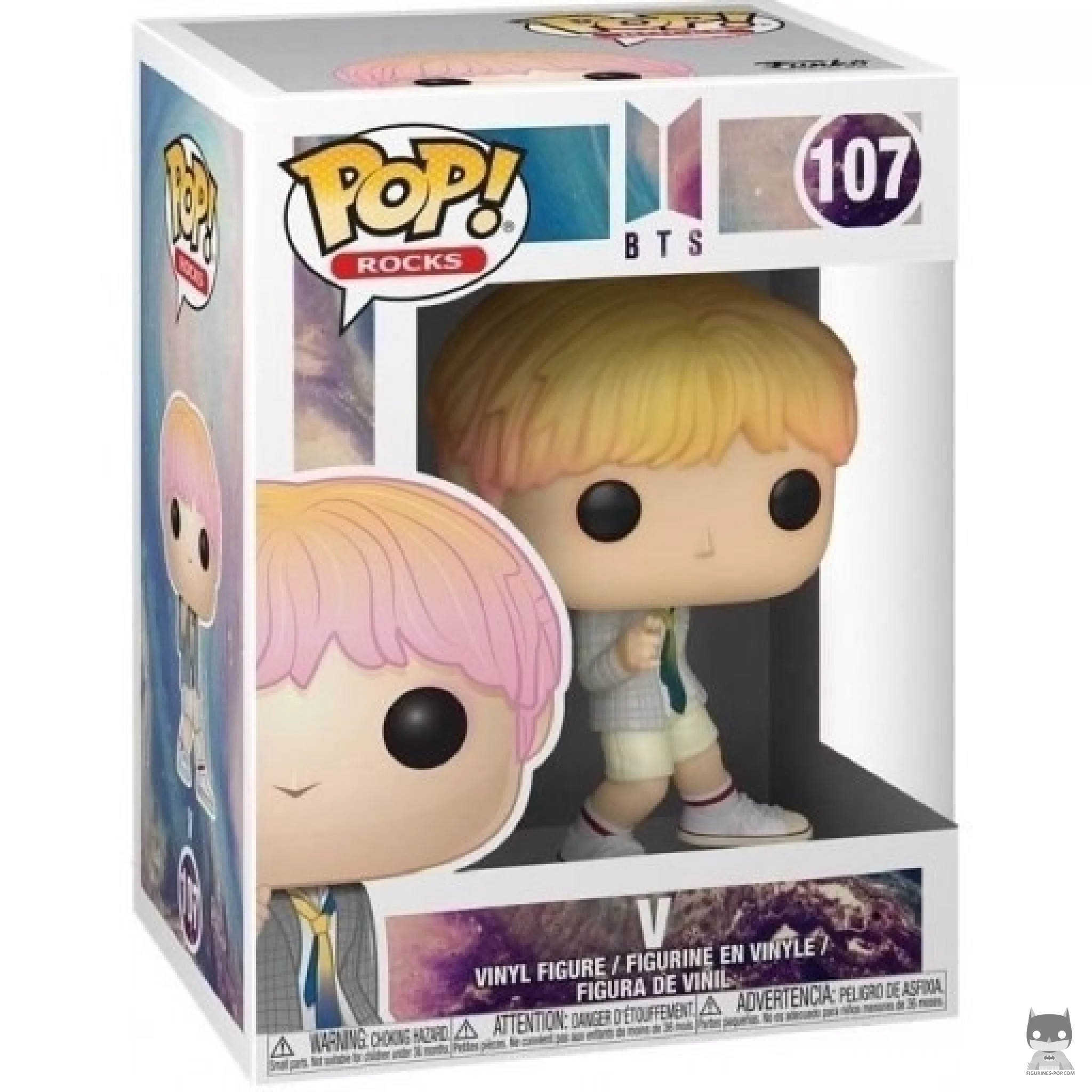 Figura Funko Pop! V en su caja