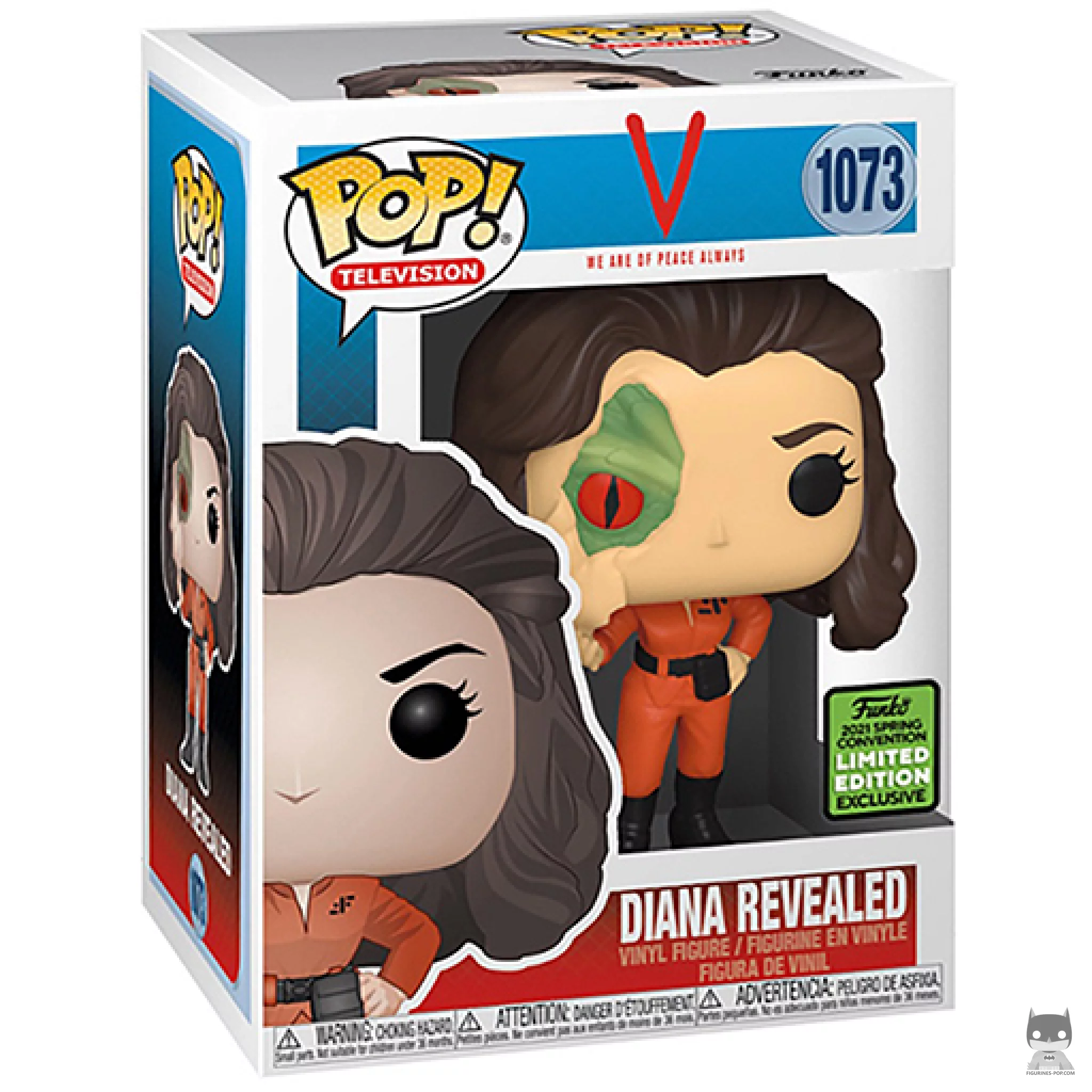 Figura Funko Pop! Diana revelada (Spring Convention) en su caja