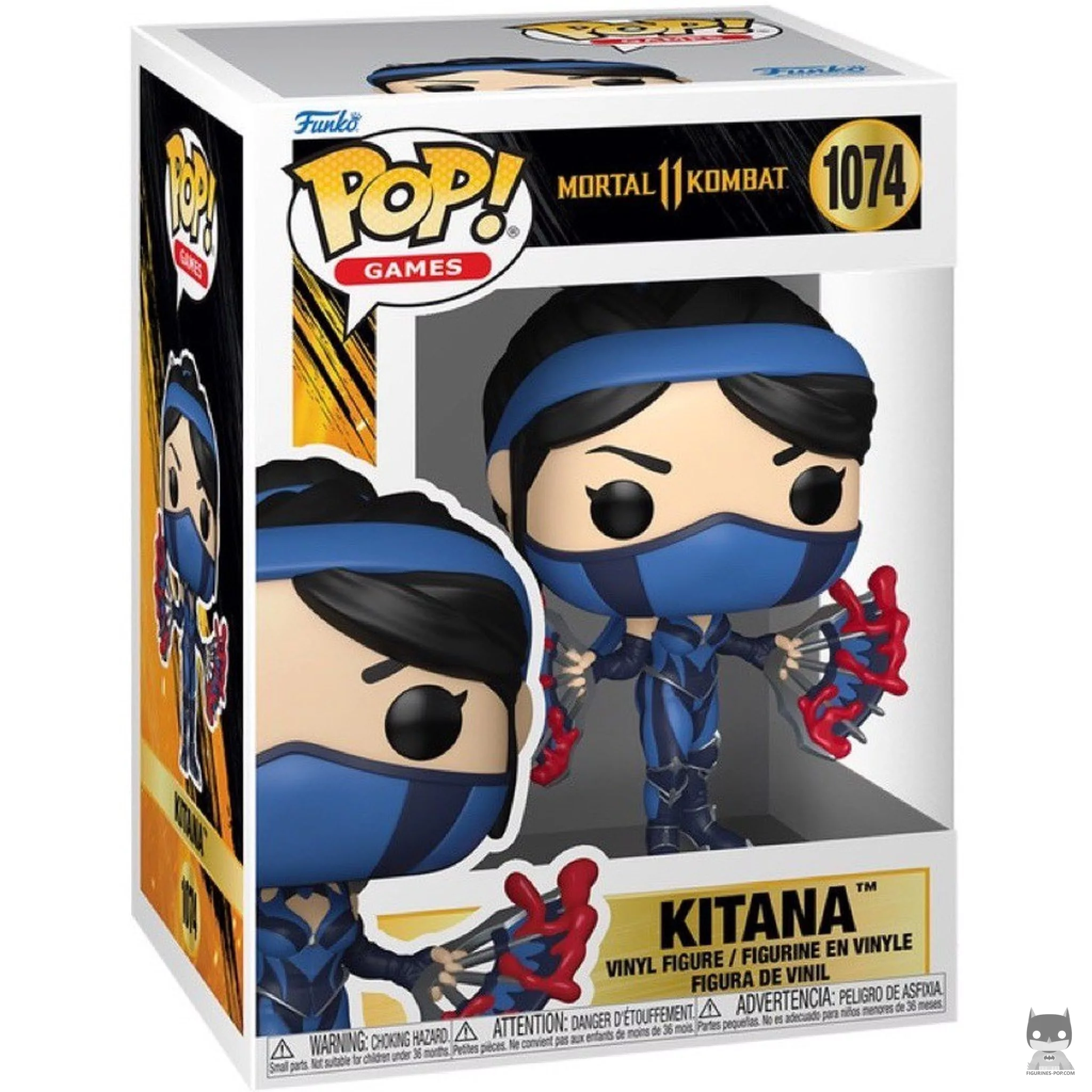 Figura Funko Pop! Kitana (Mortal Kombat 11) en su caja