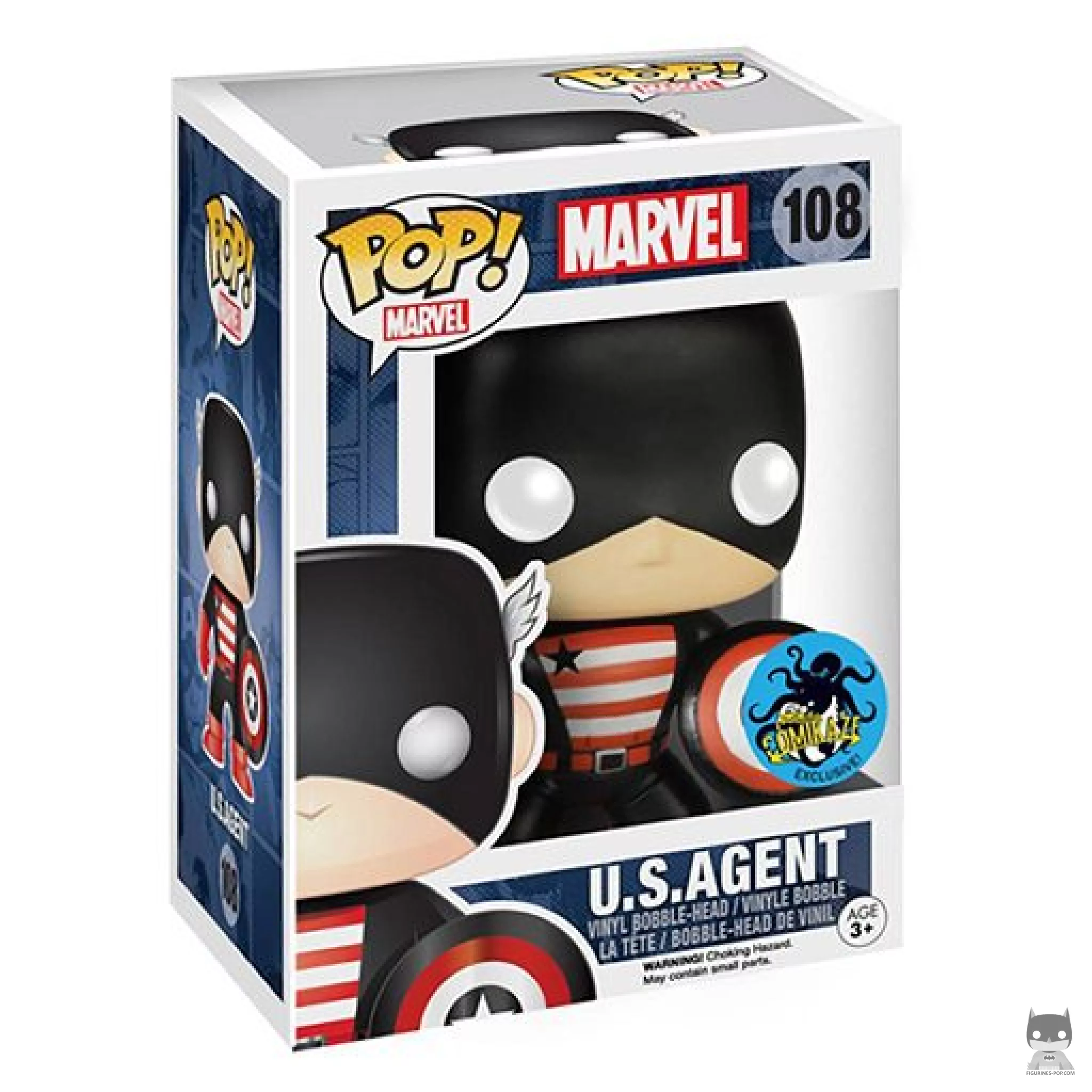 Figura Funko Pop! U.S. Agent en su caja