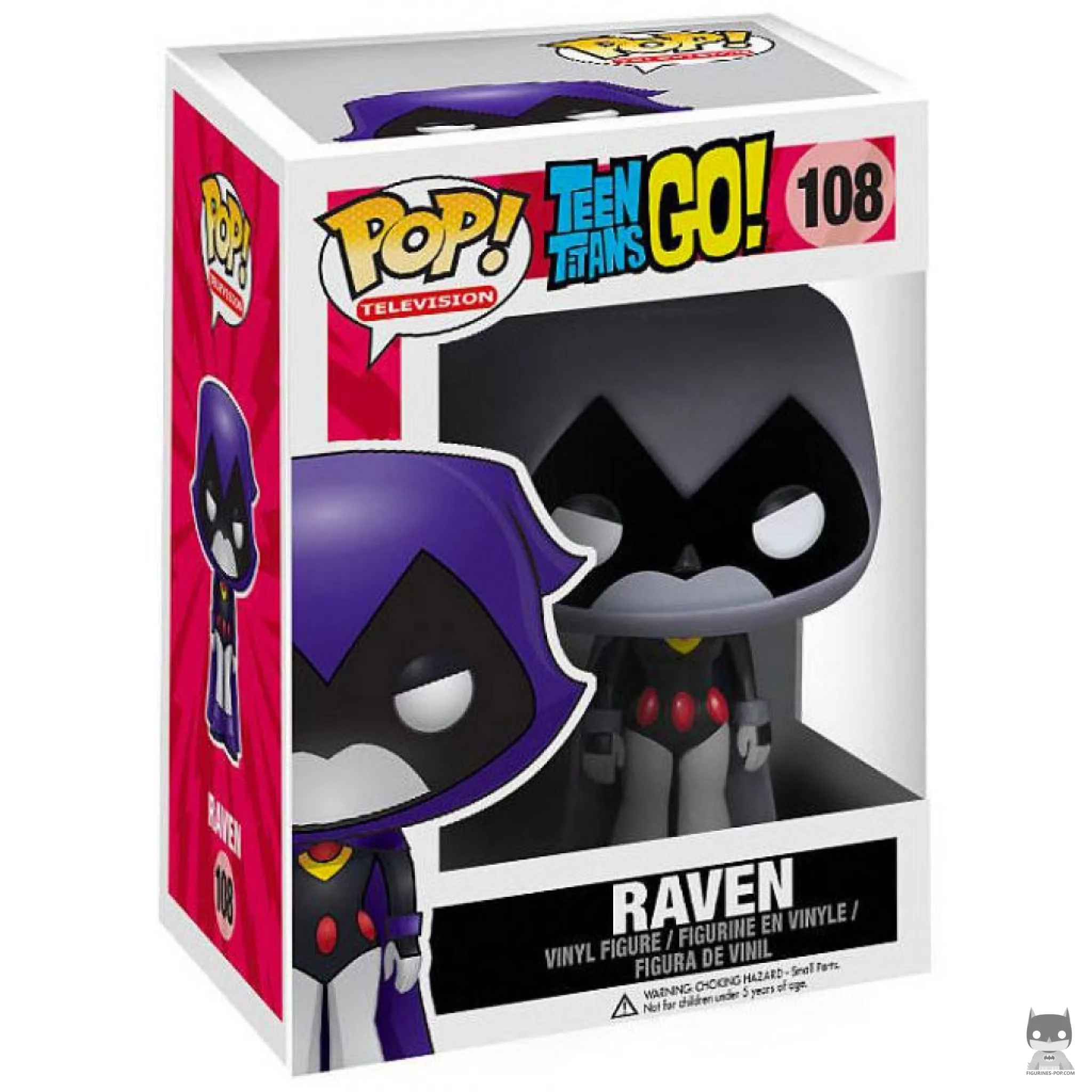 Figura Funko Pop! Raven (Gris) en su caja