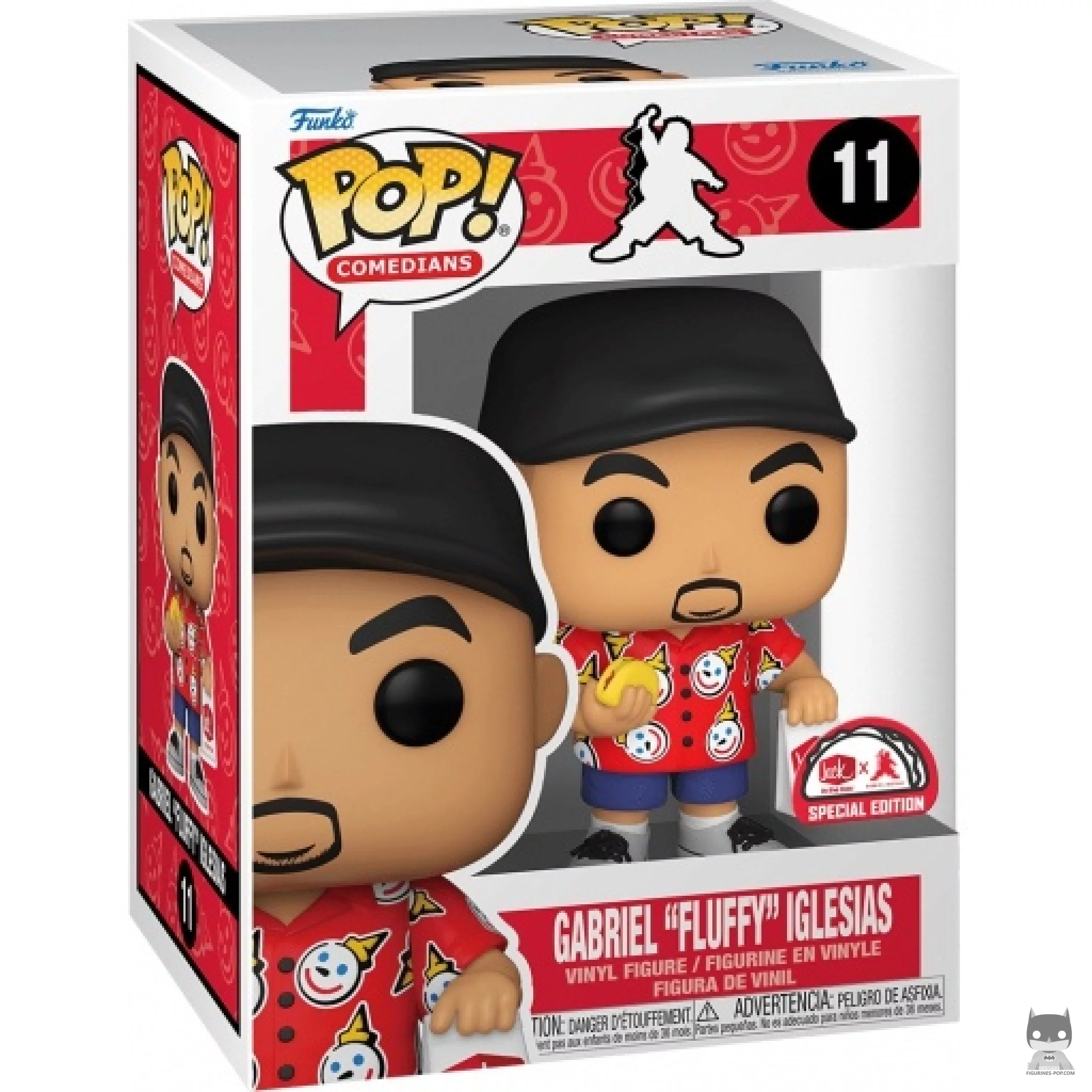 Figura Funko Pop! Gabriel "Fluffy" Iglesias (Jack in the Box) en su caja