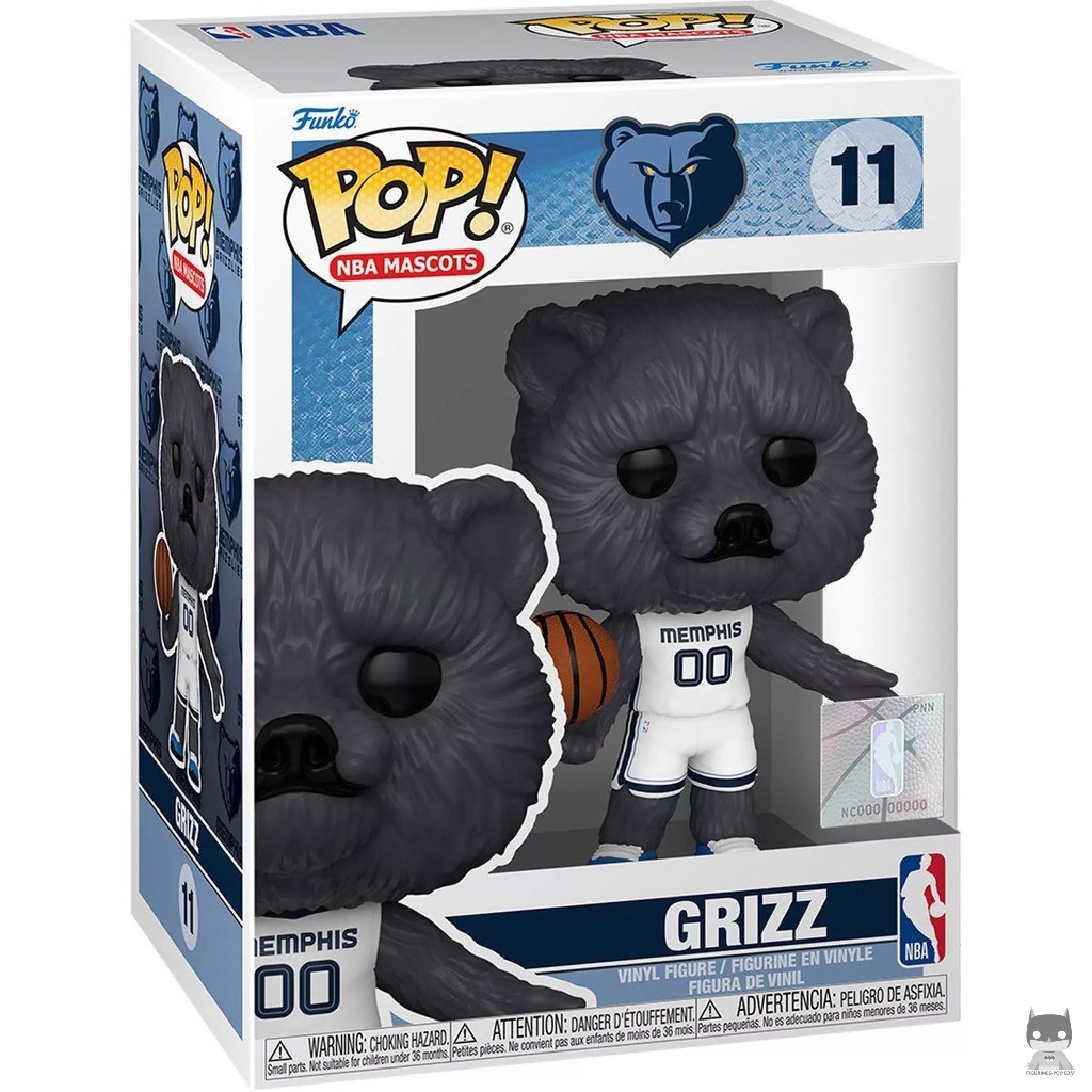 Figura Funko Pop! Grizz (Memphis Grizzlies) en su caja
