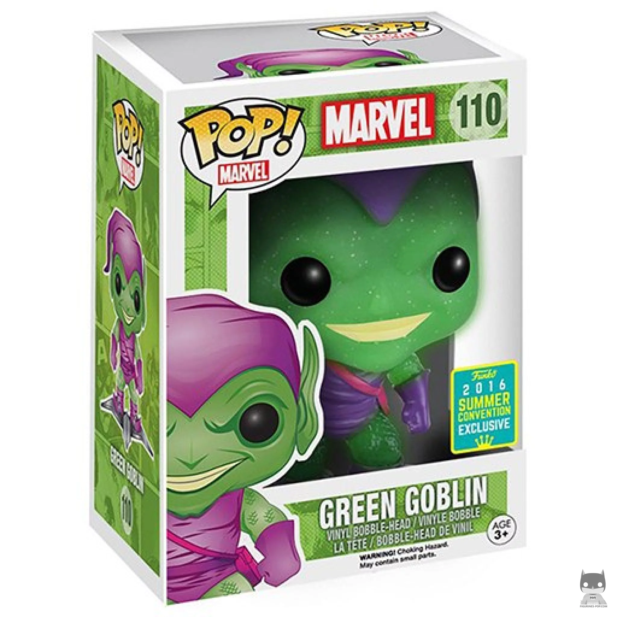 Figura Funko Pop! Duende Verde (con planeador) en su caja