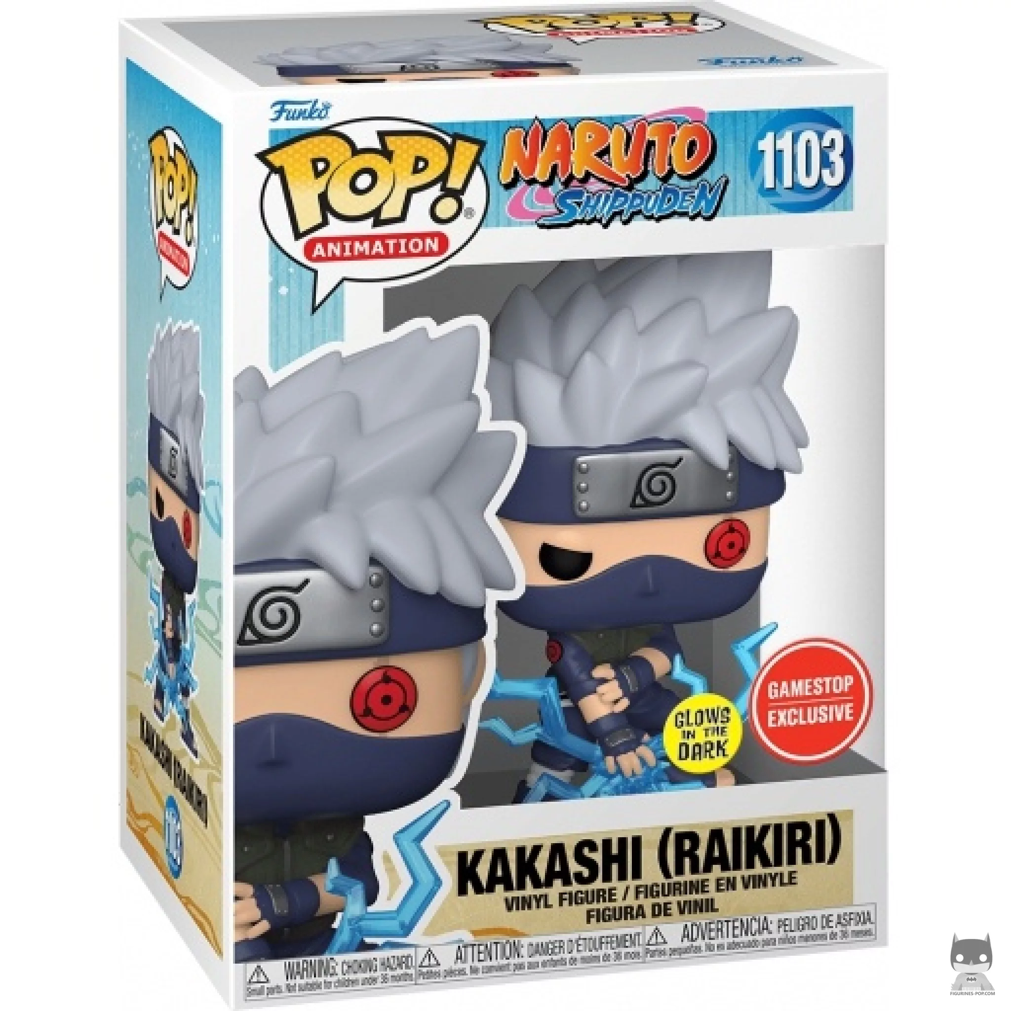 Figura Funko Pop! Kakashi Raikiri (Brilla en la oscuridad) en su caja