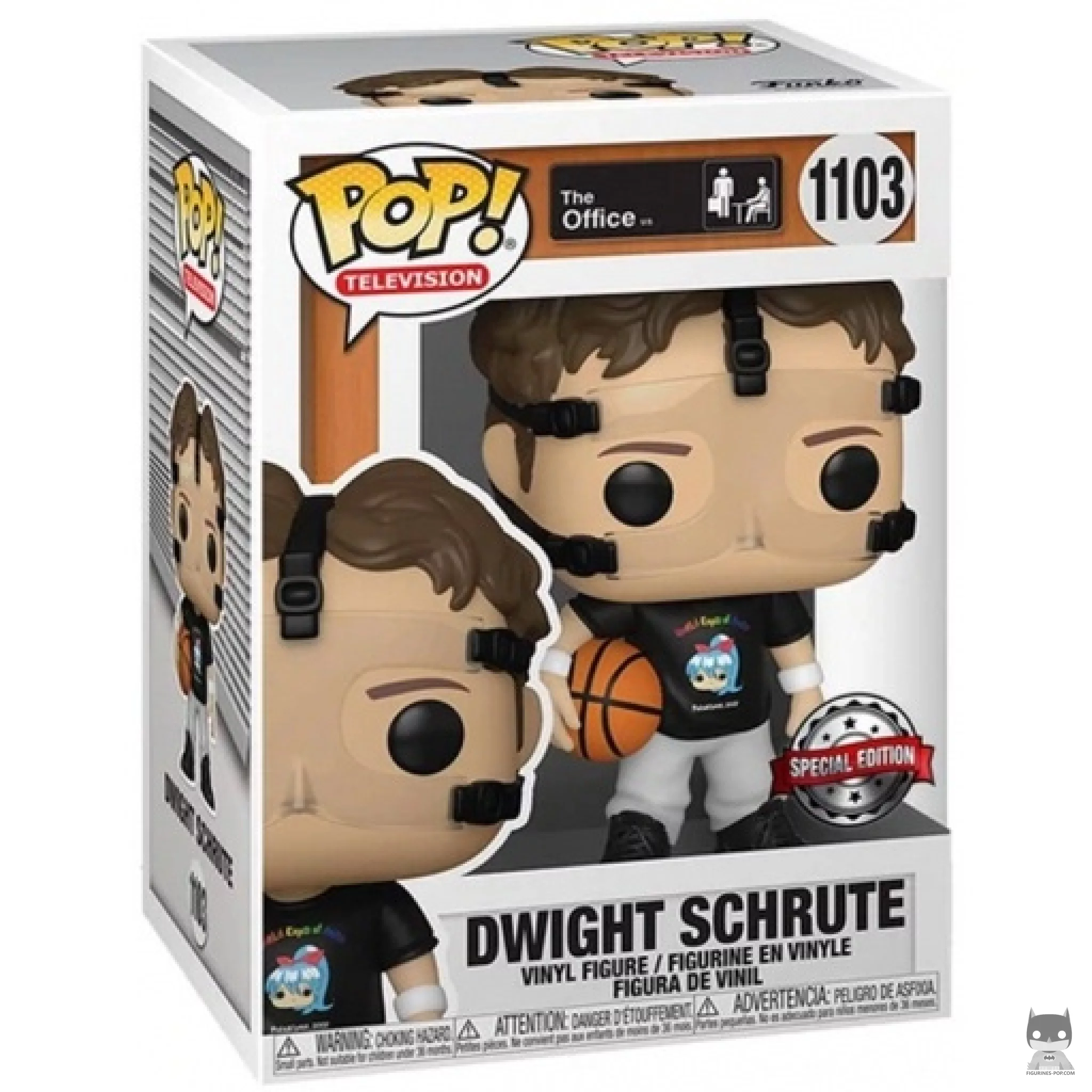 Figura Funko Pop! Dwight Schrute baloncesto en su caja