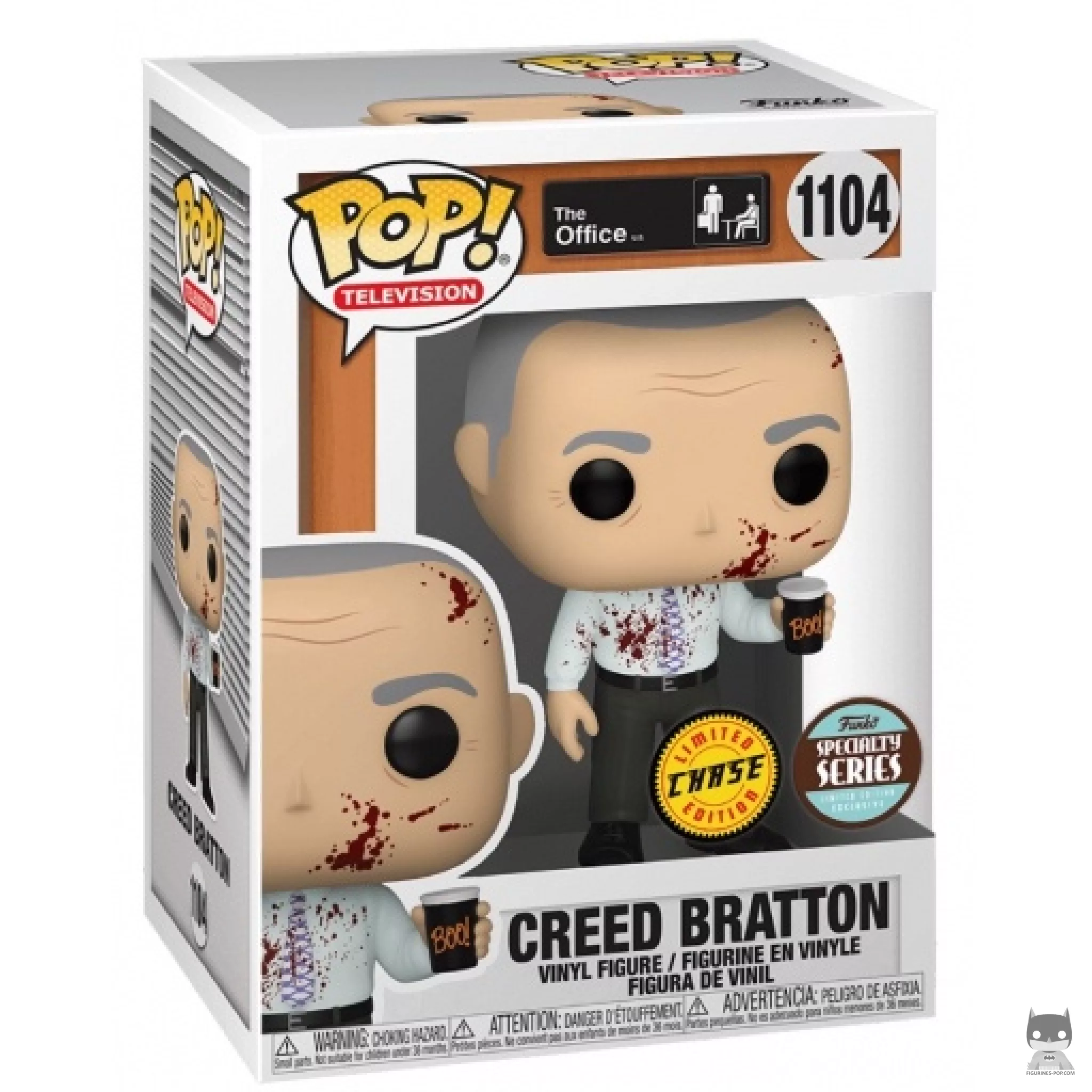 Figura Funko Pop! Creed Bratton (Chase) (Ensangrentado) en su caja