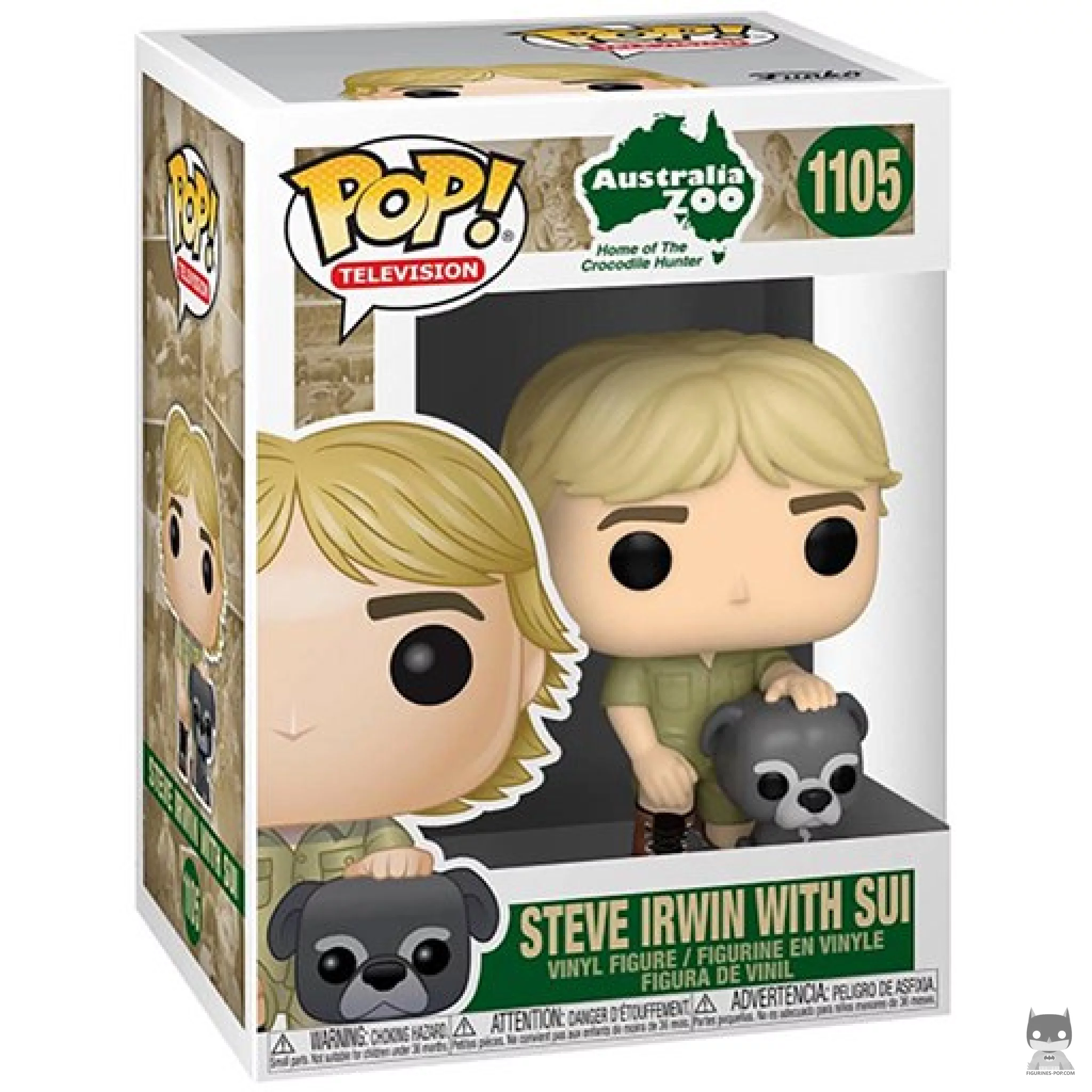 Figura Funko Pop! Steve Irwin con Sui en su caja