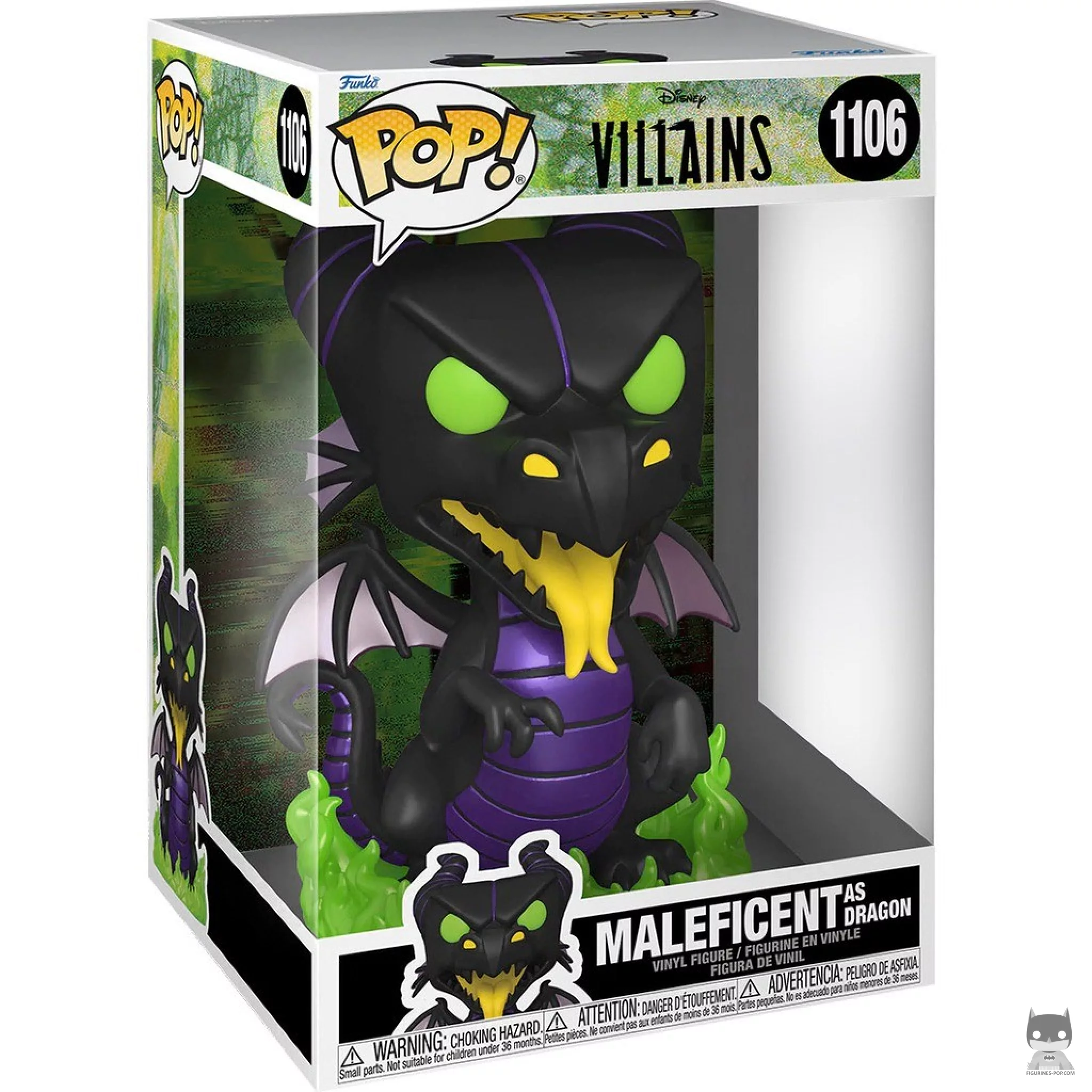 Figura Funko Pop! Maléfica como dragón (Supersized) en su caja