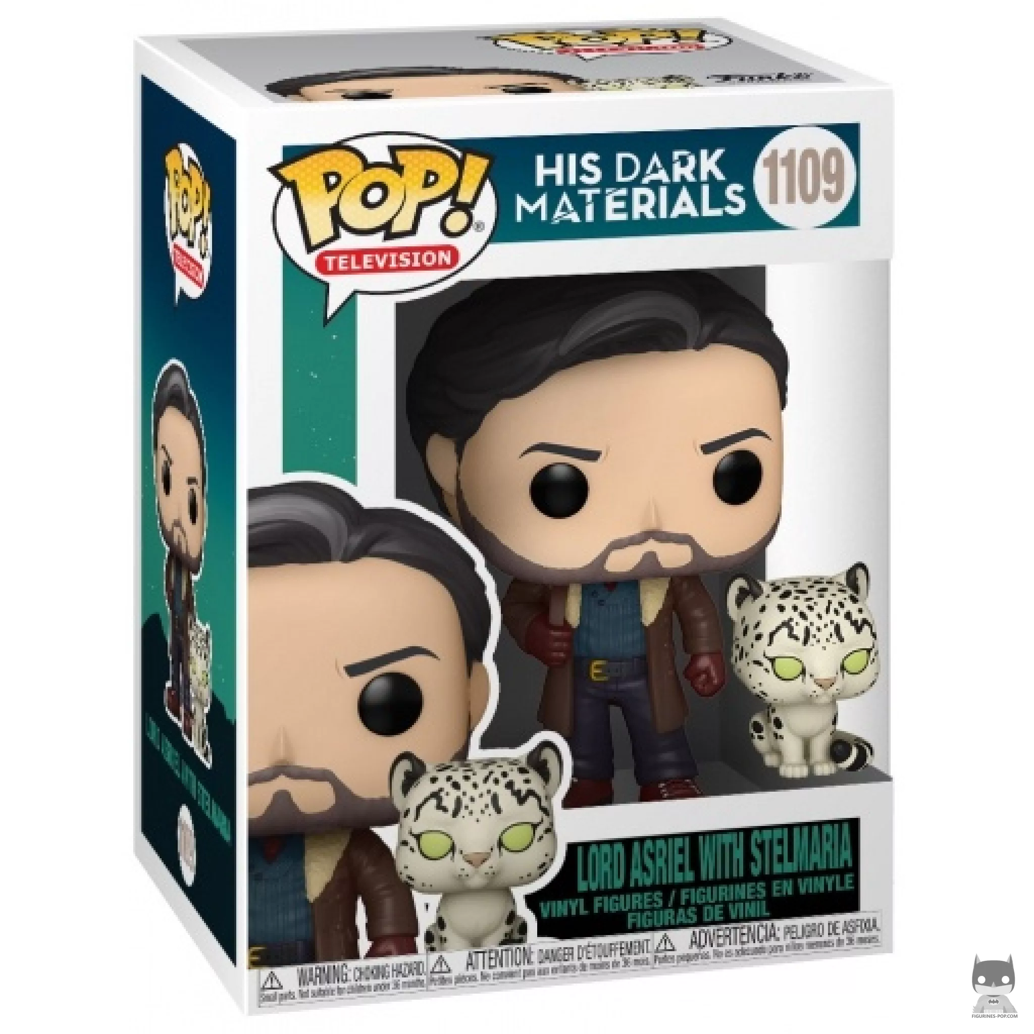 Figura Funko Pop! Lord Asriel con Stelmaria en su caja