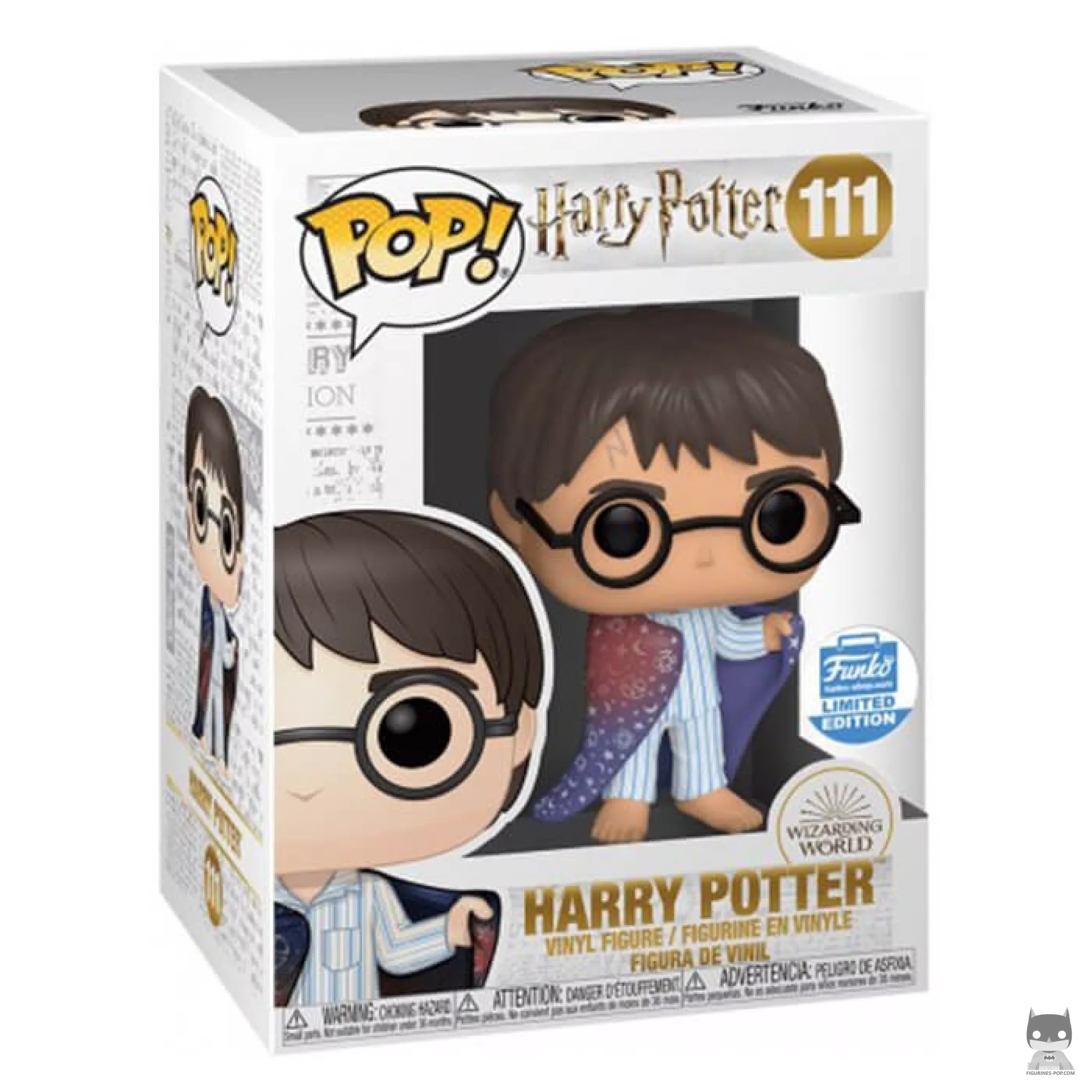 Figura Funko Pop! Harry Potter bajo la capa invisible en su caja