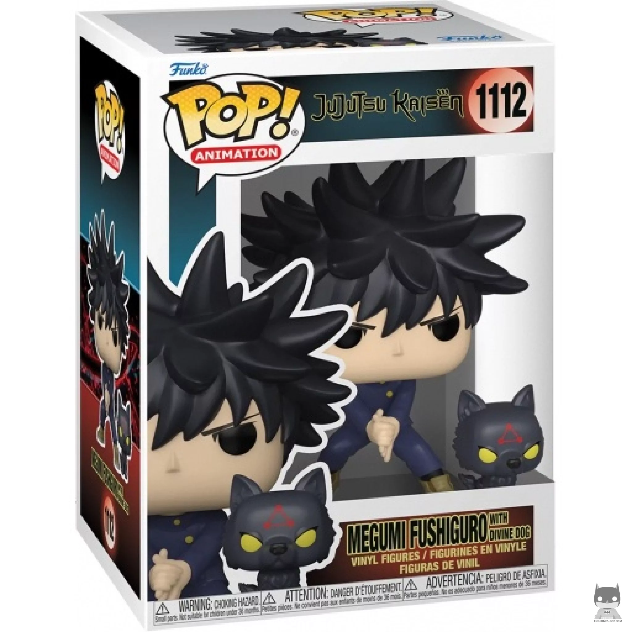 Figura Funko Pop! Megumi Fushiguro con Perro en su caja