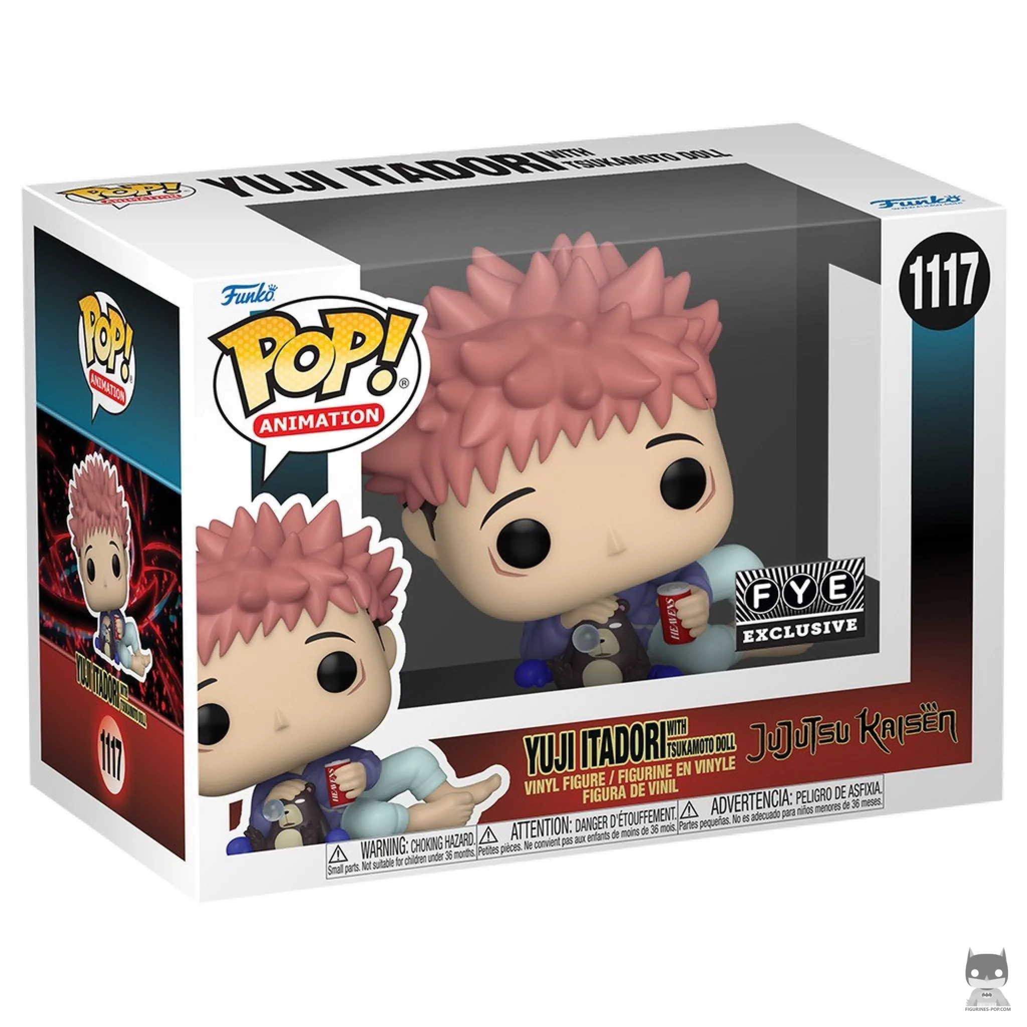 Figura Funko Pop! Yuji con el muñeco de Tsukamoto en su caja