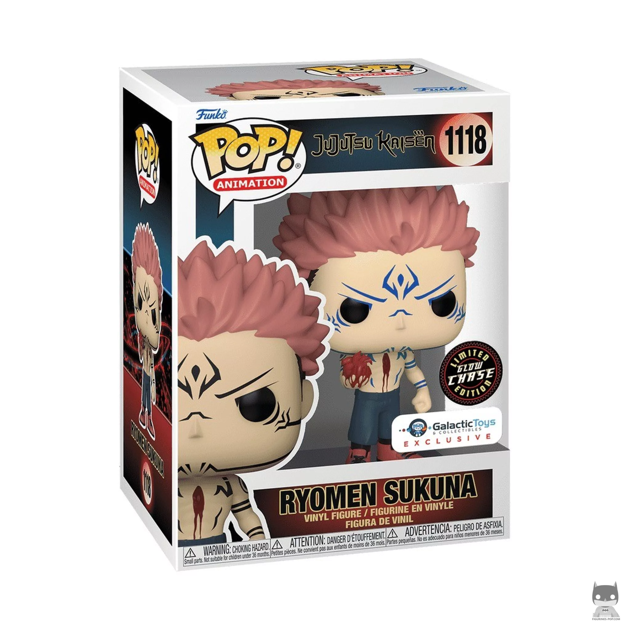 Figura Funko Pop! Sukuna con corazón (Chase & Brilla en la oscuridad) en su caja