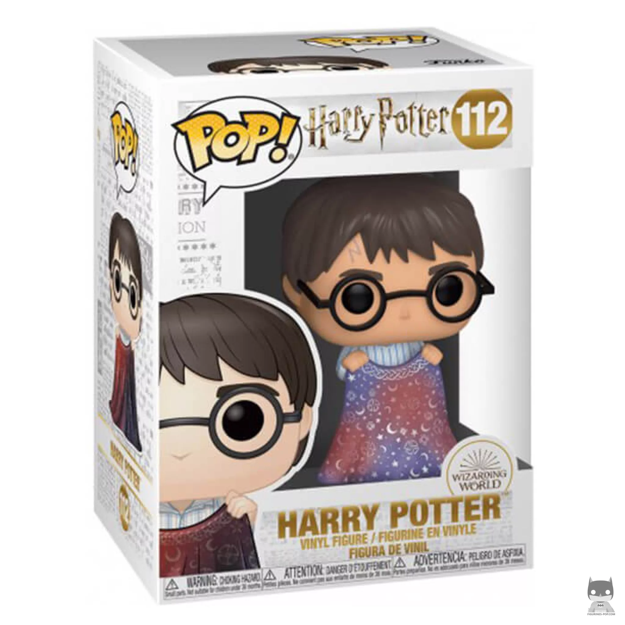 Figura Funko Pop! Harry Potter con la capa invisible en su caja