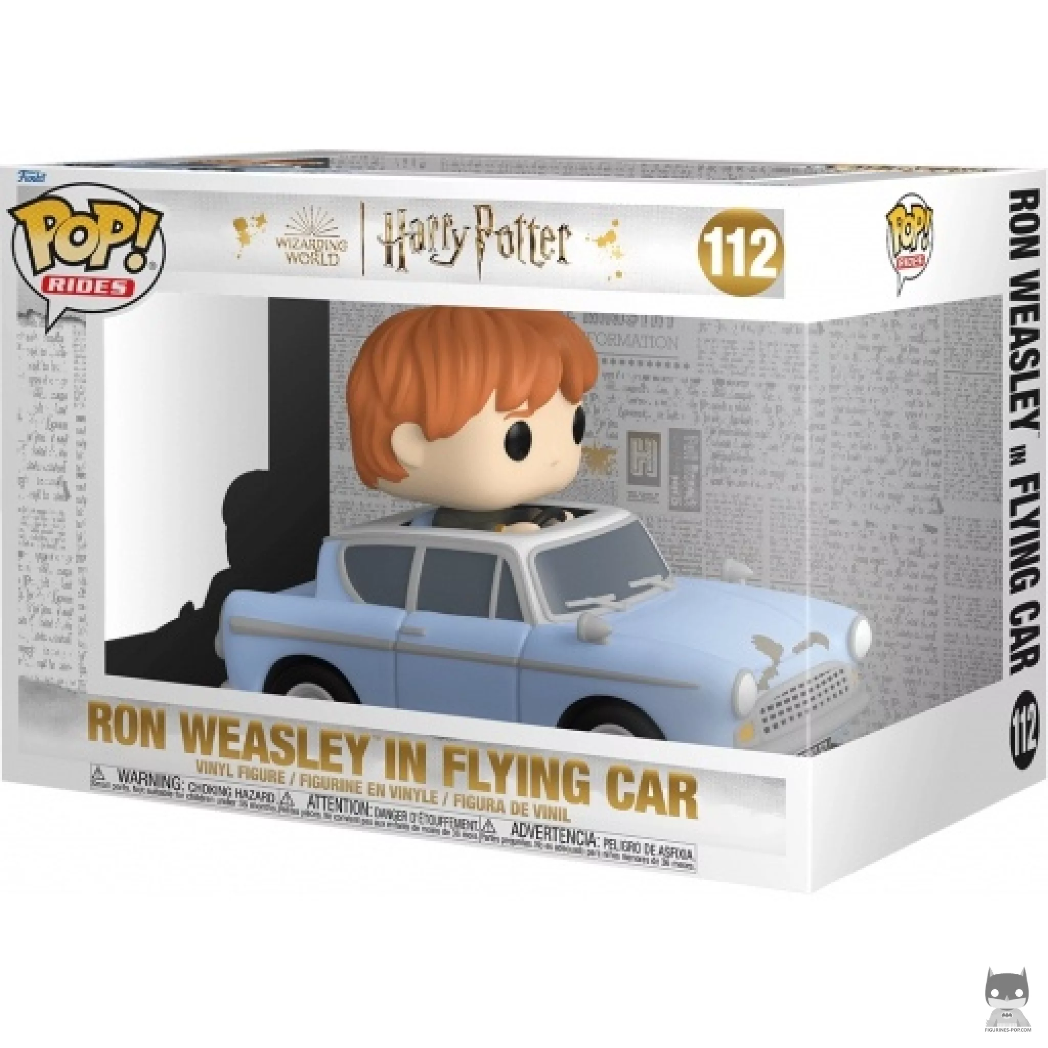 Figura Funko Pop! Ron Weasley en el coche volador en su caja