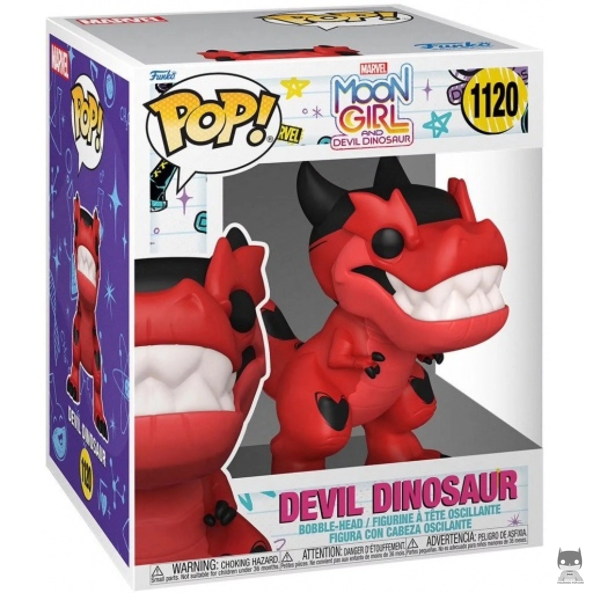 Figura Funko Pop! Dinosaurio Diabólico (Supersized) en su caja
