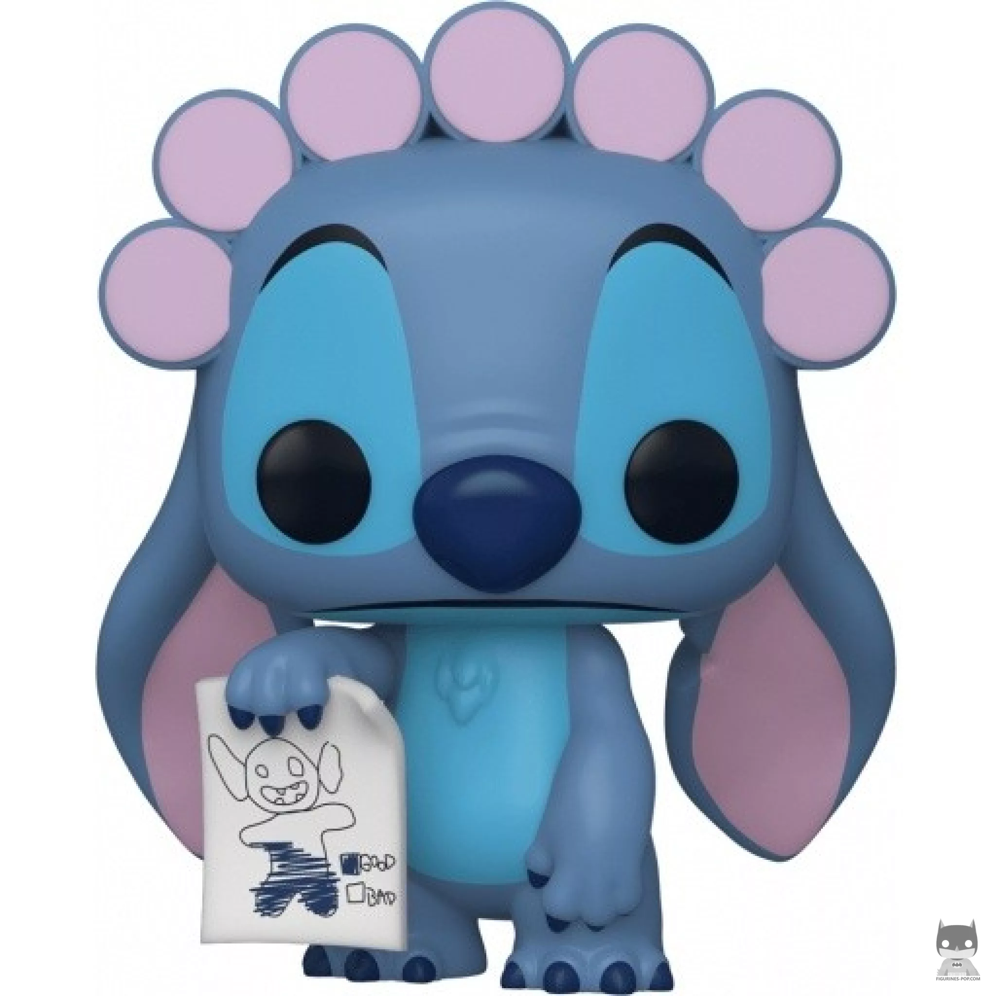 Figura Funko Pop! Stitch con rulos y dibujo (Lilo y Stitch)